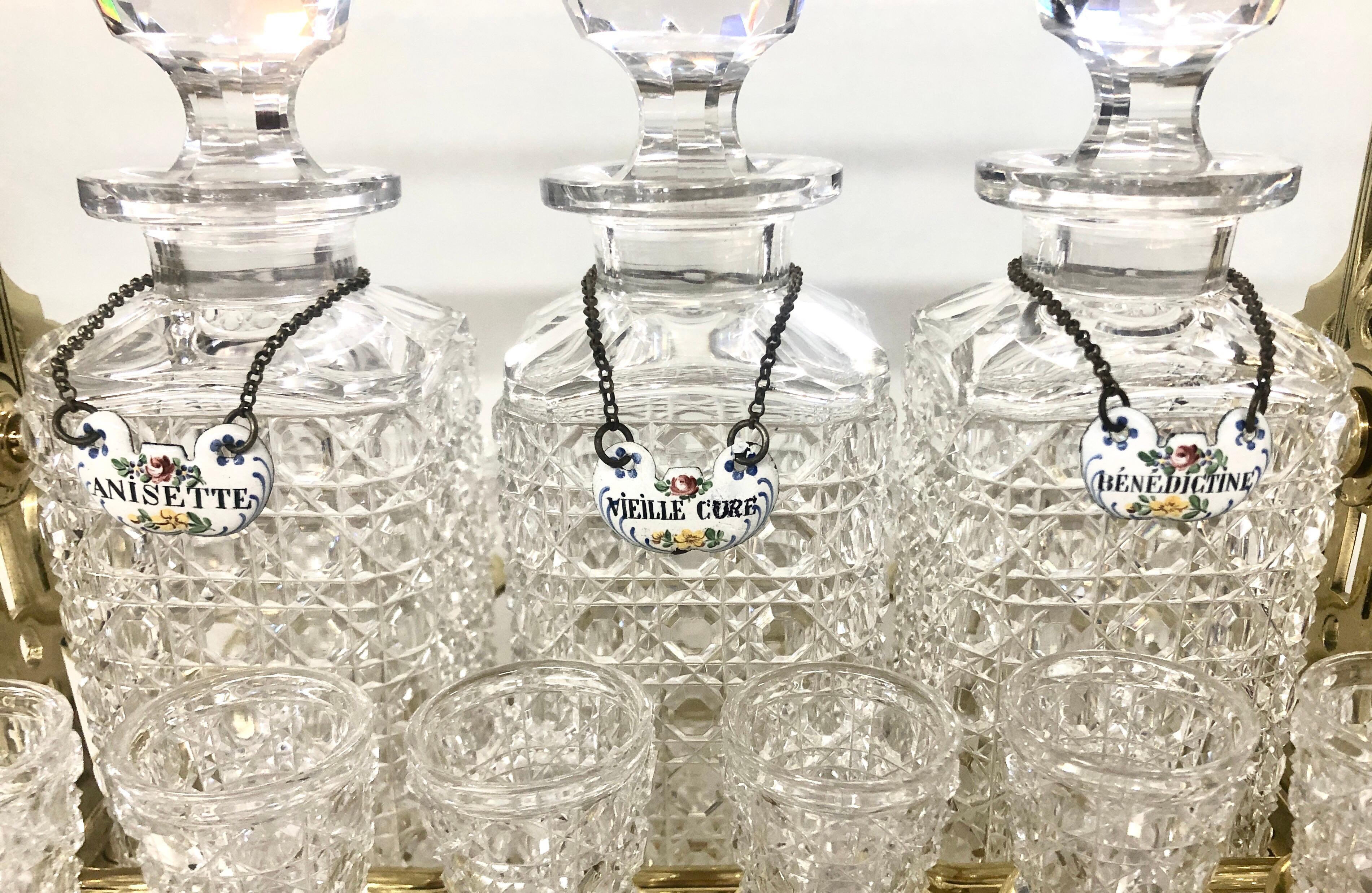 This is one of the most fabulous Baccarat Tantalus sets ever made with exceptionally hand cut crystal square decanters in the 