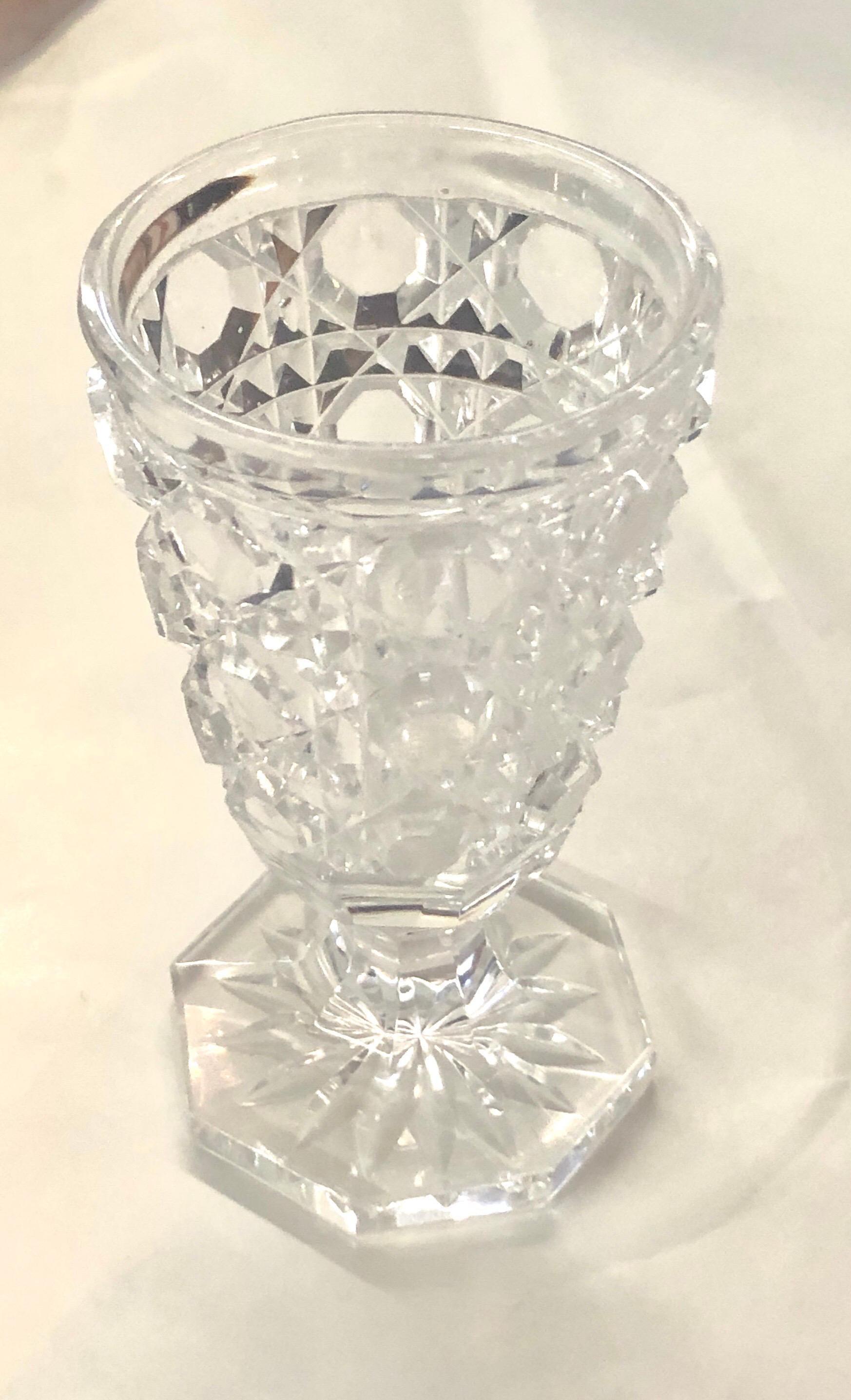 Brass Finest Antique Signed Baccarat Handcut Crystal & Ormolu 3-Bottle Tantalus Set