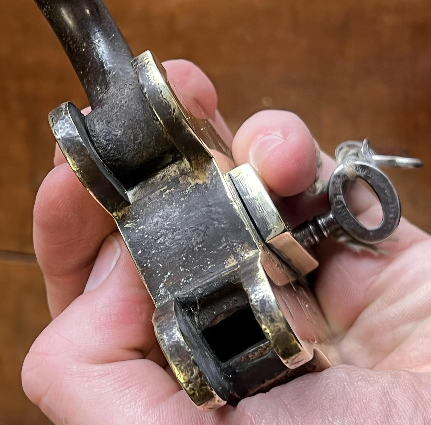 Finest Example Fully Hallmarked Chubbs Victorian Patent Padlock Original Key 2