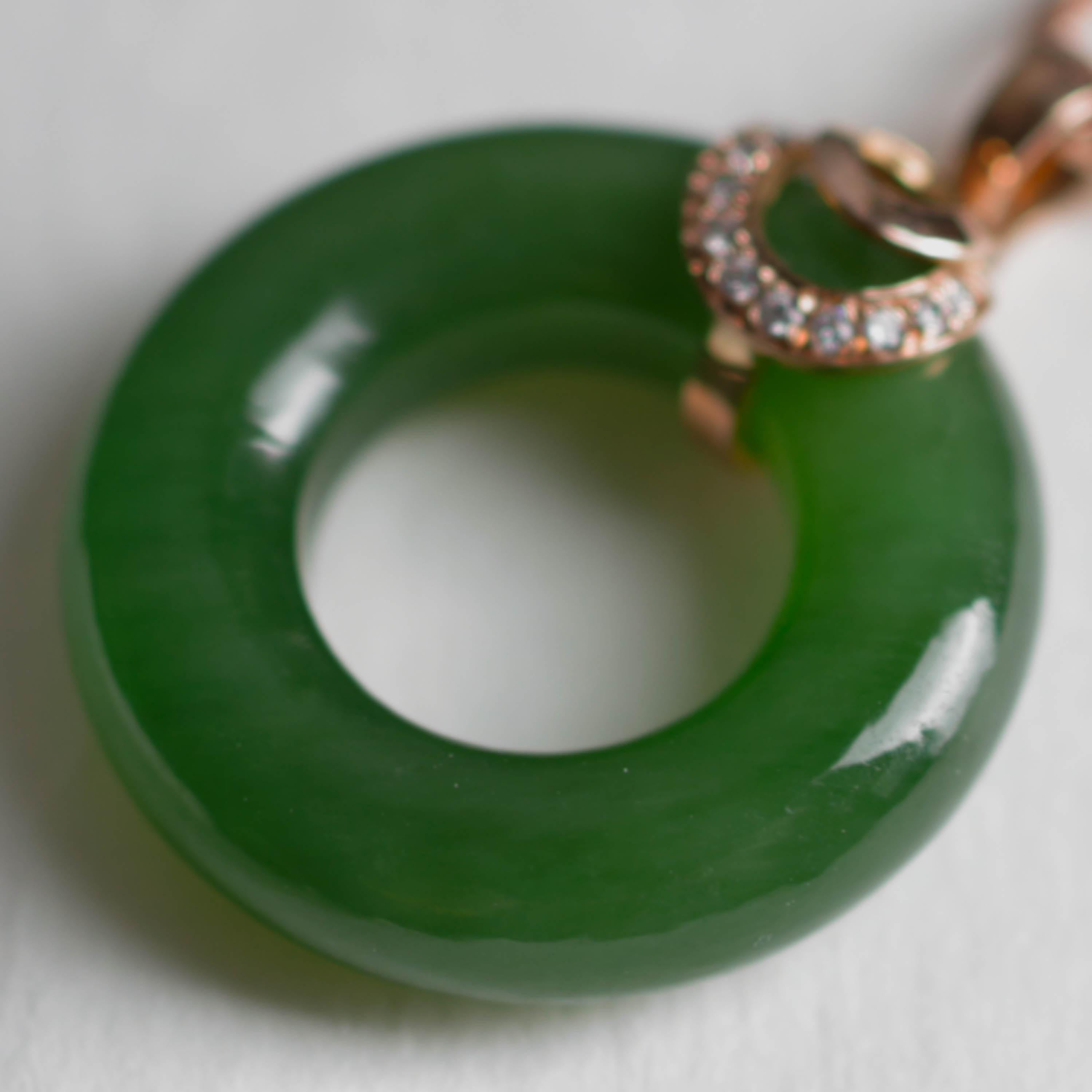 real jade donut pendant