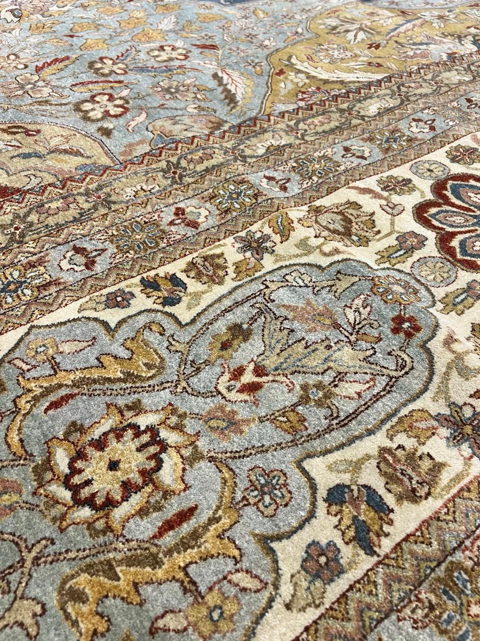 Feinster Haji Jalili Tabriz Teppich aus biologisch gefärbter und handgesponnener Wolle (Pakistanisch) im Angebot