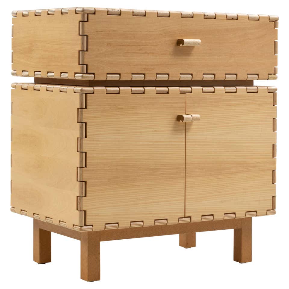 Finest Handcrafted Interlocking Wood Panels Cabinet with Display Box ...