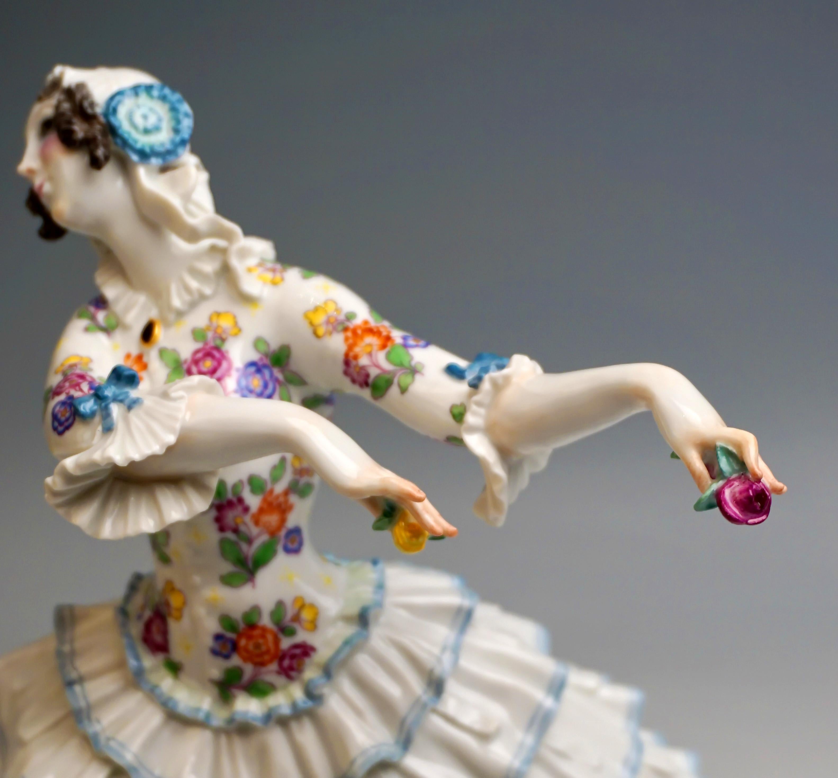 Art Deco Finest Meissen Figurine Dancer Chiarina Russian Ballet by Paul Scheurich