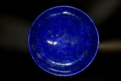 Schale aus feinstem natürlichem Lapislazuli 10"