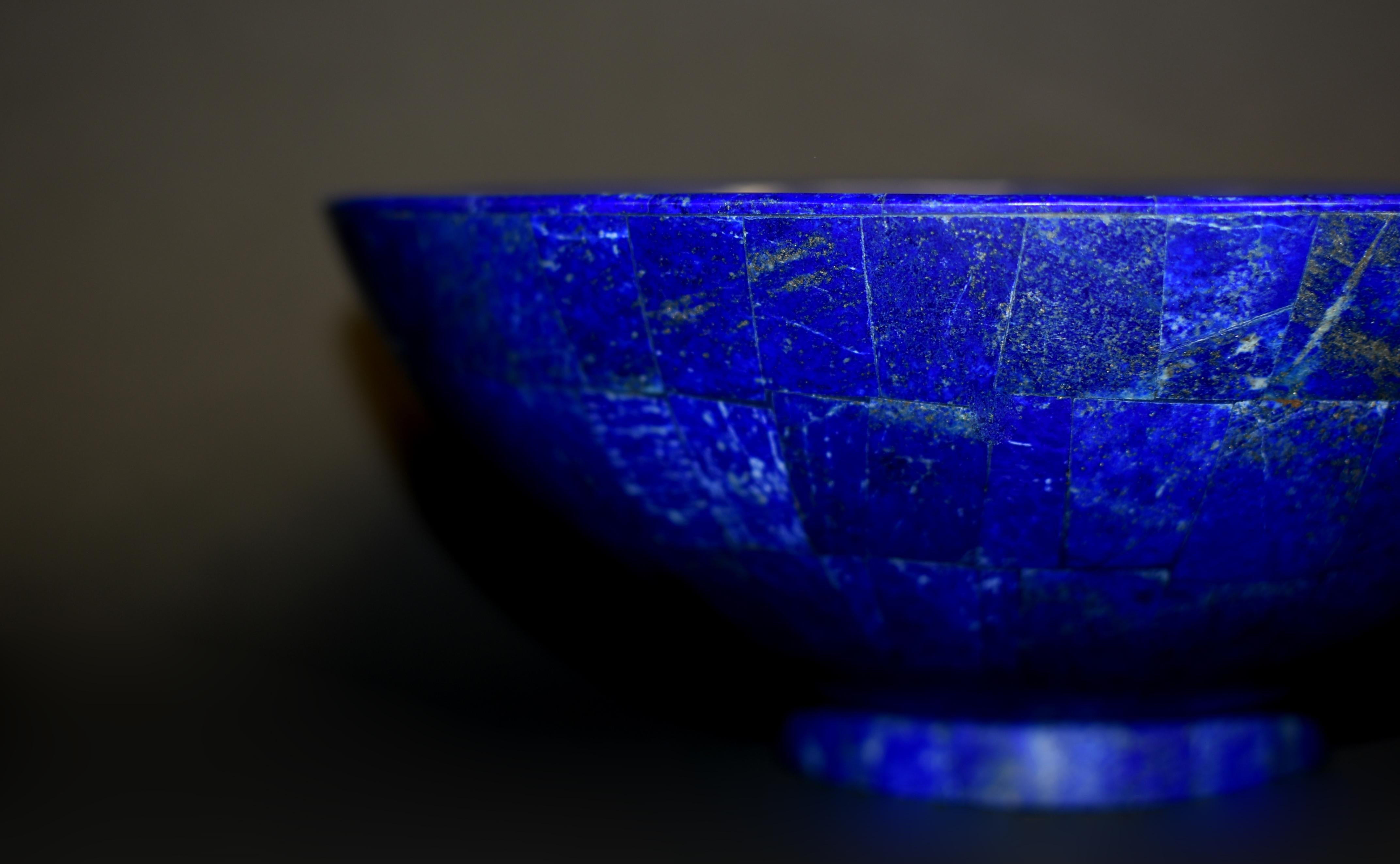 Fait main Bol en Lapis Lazuli Naturel 10