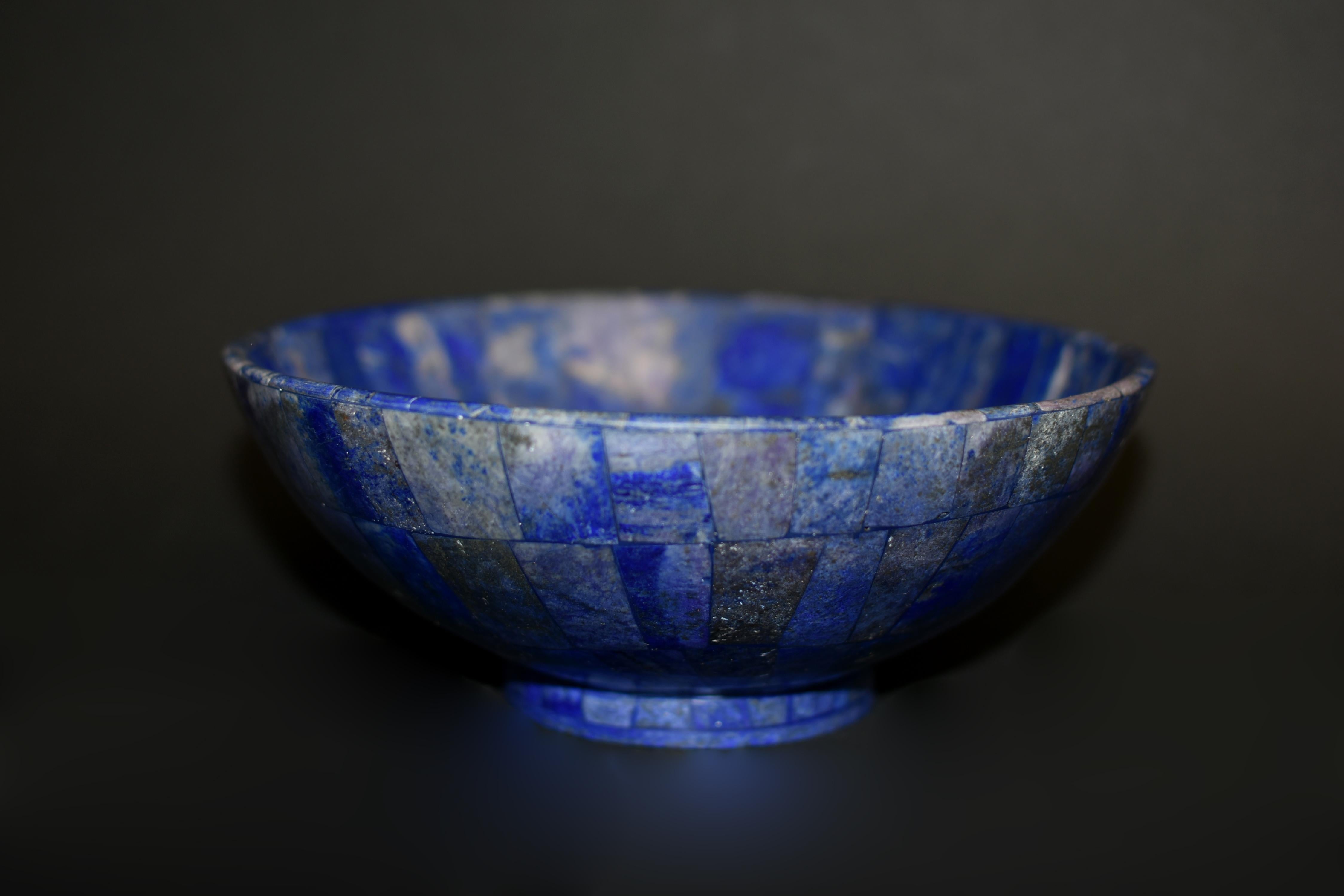 20th Century Fine Natural Lapis Lazuli Bowl One 8.25