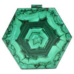 Finest Natural Malachite Box Gemstone High Design