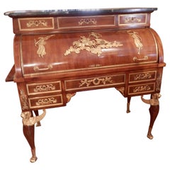 Finest quality 19th century French Empire roll top desk 