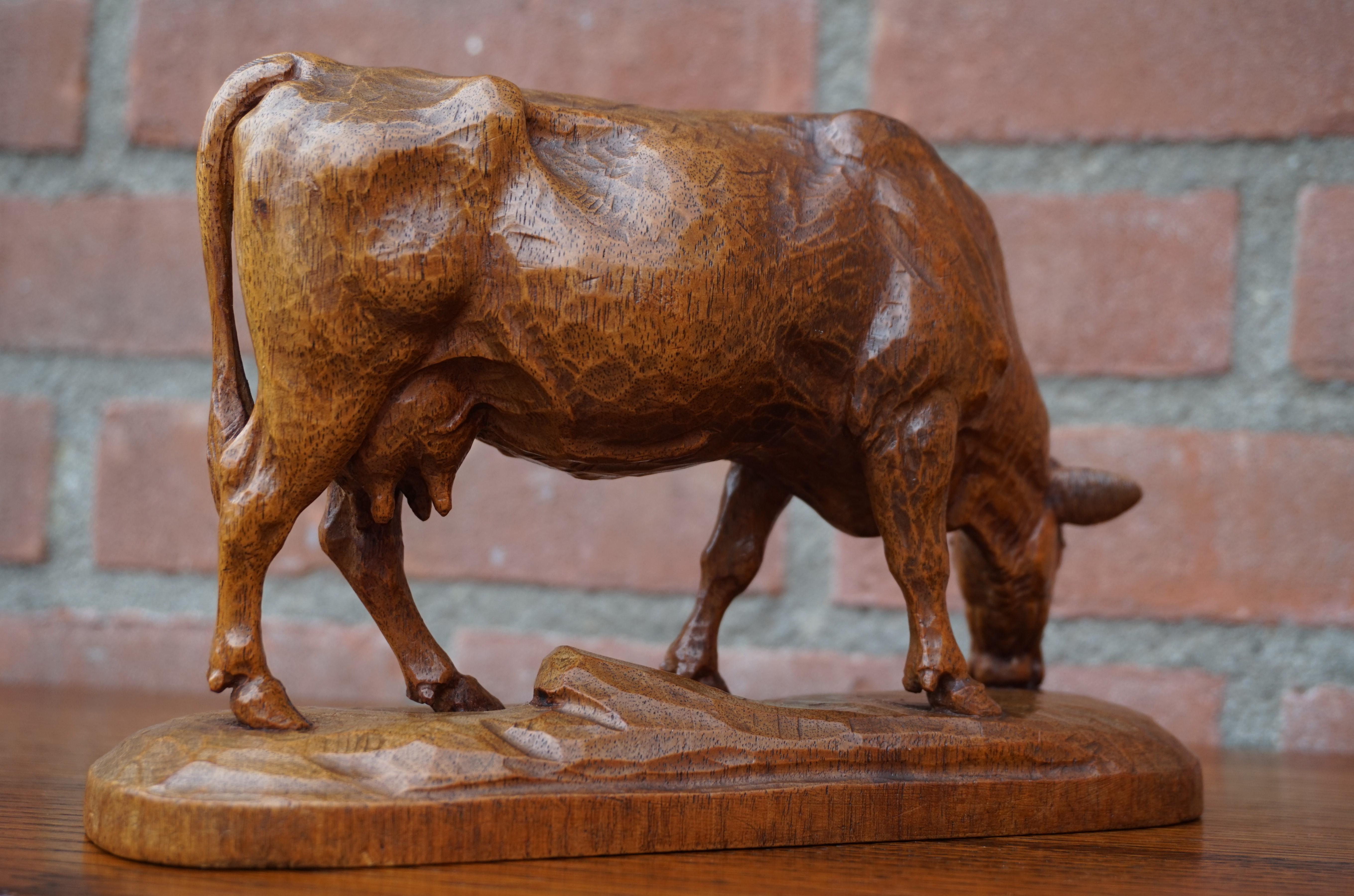 cow wood carving