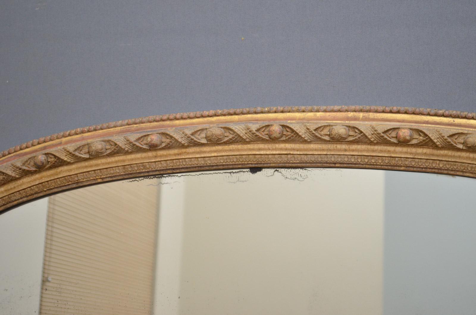 Giltwood Finest Quality Early Victorian Overmantel Mirror