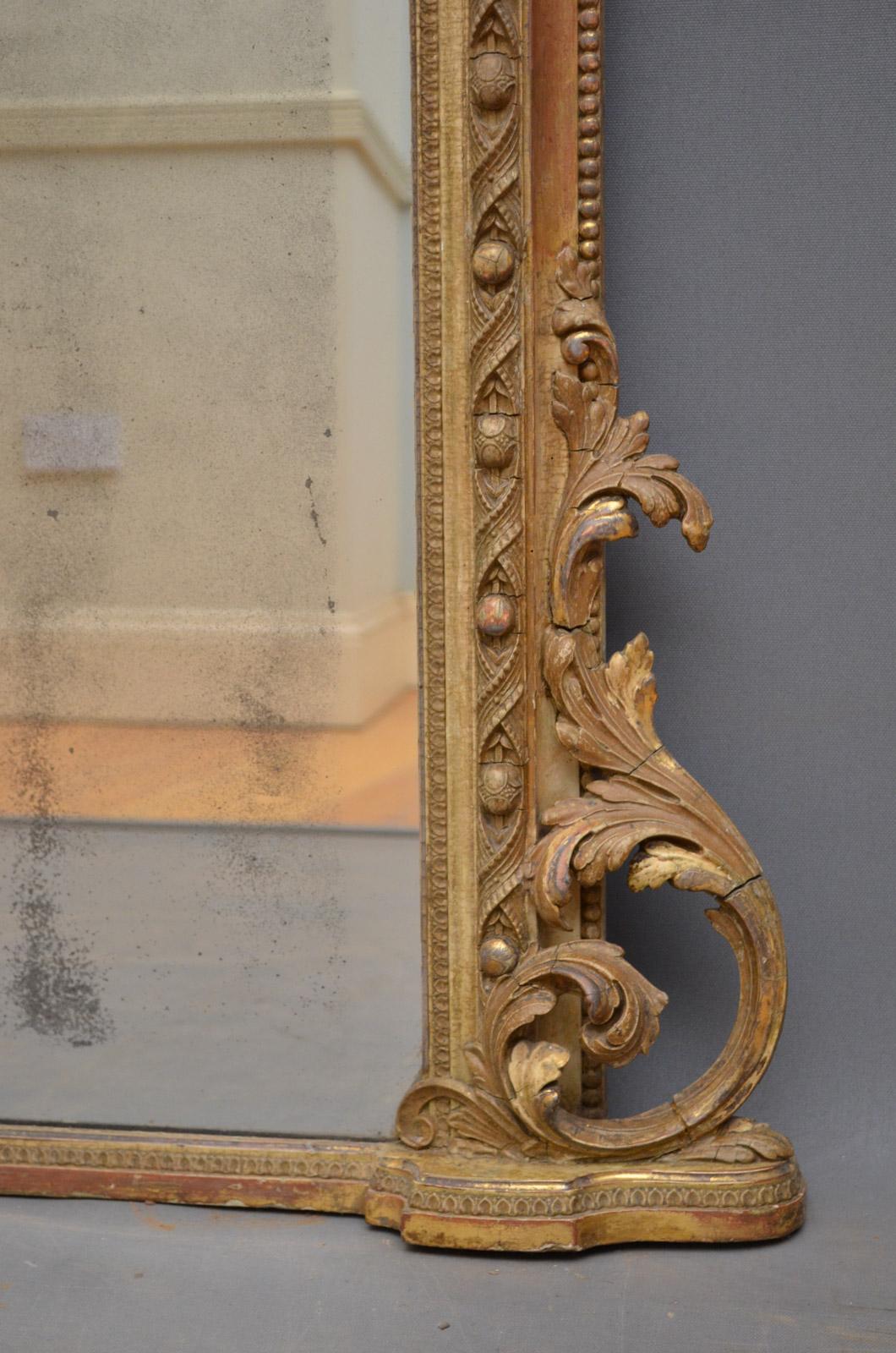 Finest Quality Early Victorian Overmantel Mirror 2
