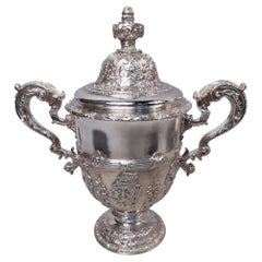 Finest Quality English Georgian Covered Urn After Lamerie, 1936