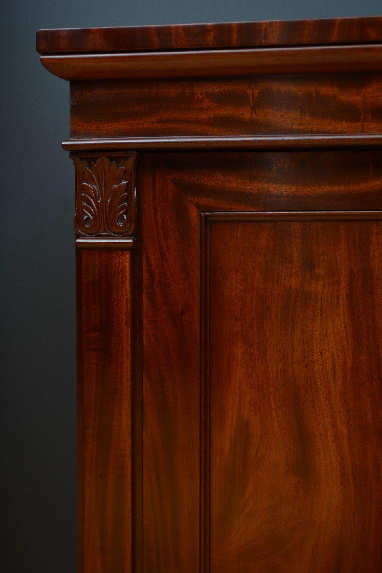 Finest Quality English William IV Two Door Chiffonier in Mahogany 4