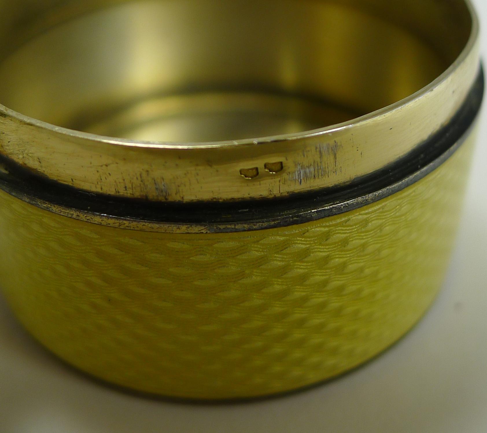 Finest Quality French Silver Gilt and Guilloche Enamel Pill Box, circa 1900 1