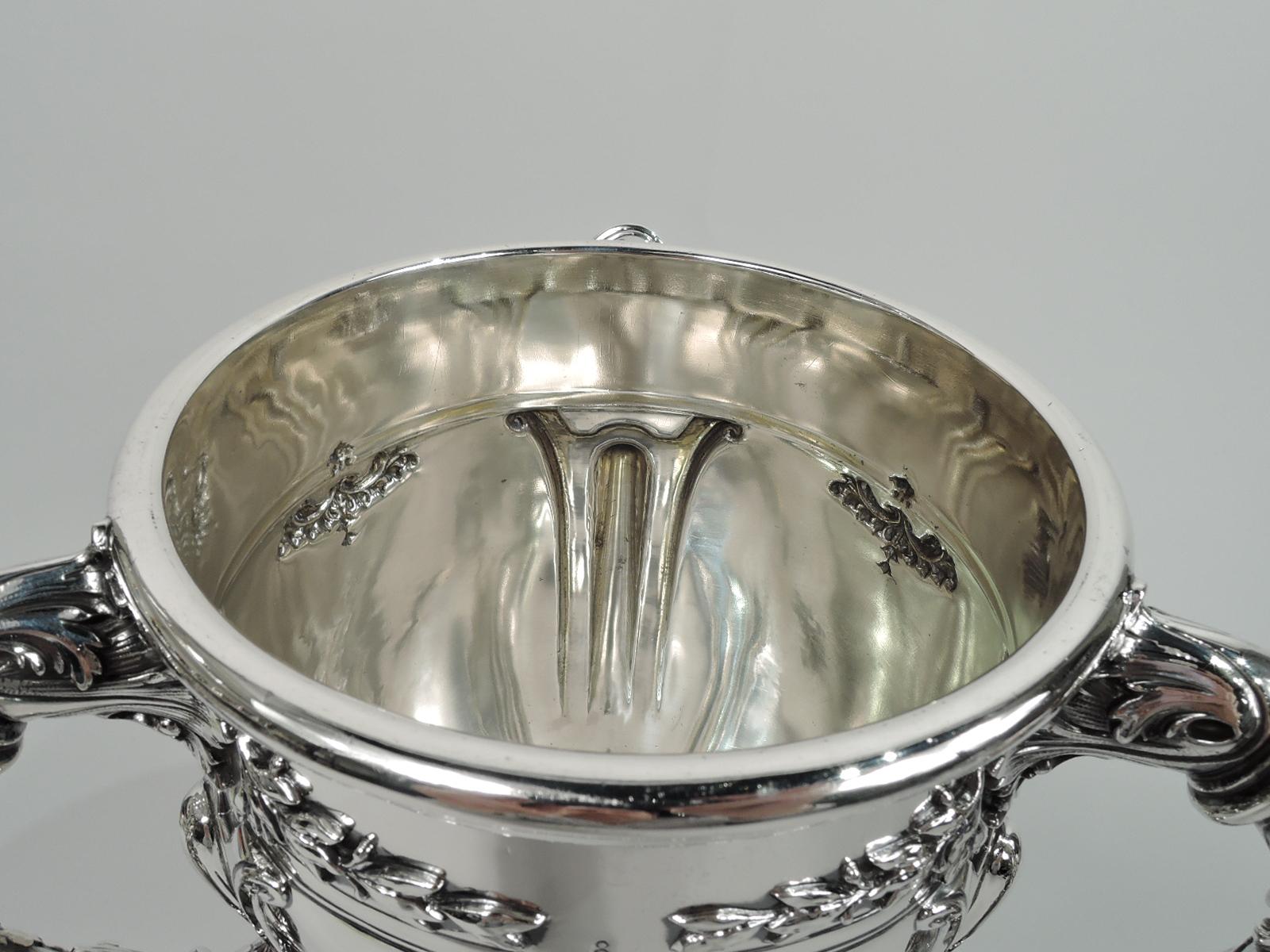 Edwardian Finest-Quality Gilded Age American Sterling Silver Loving Cup Trophy