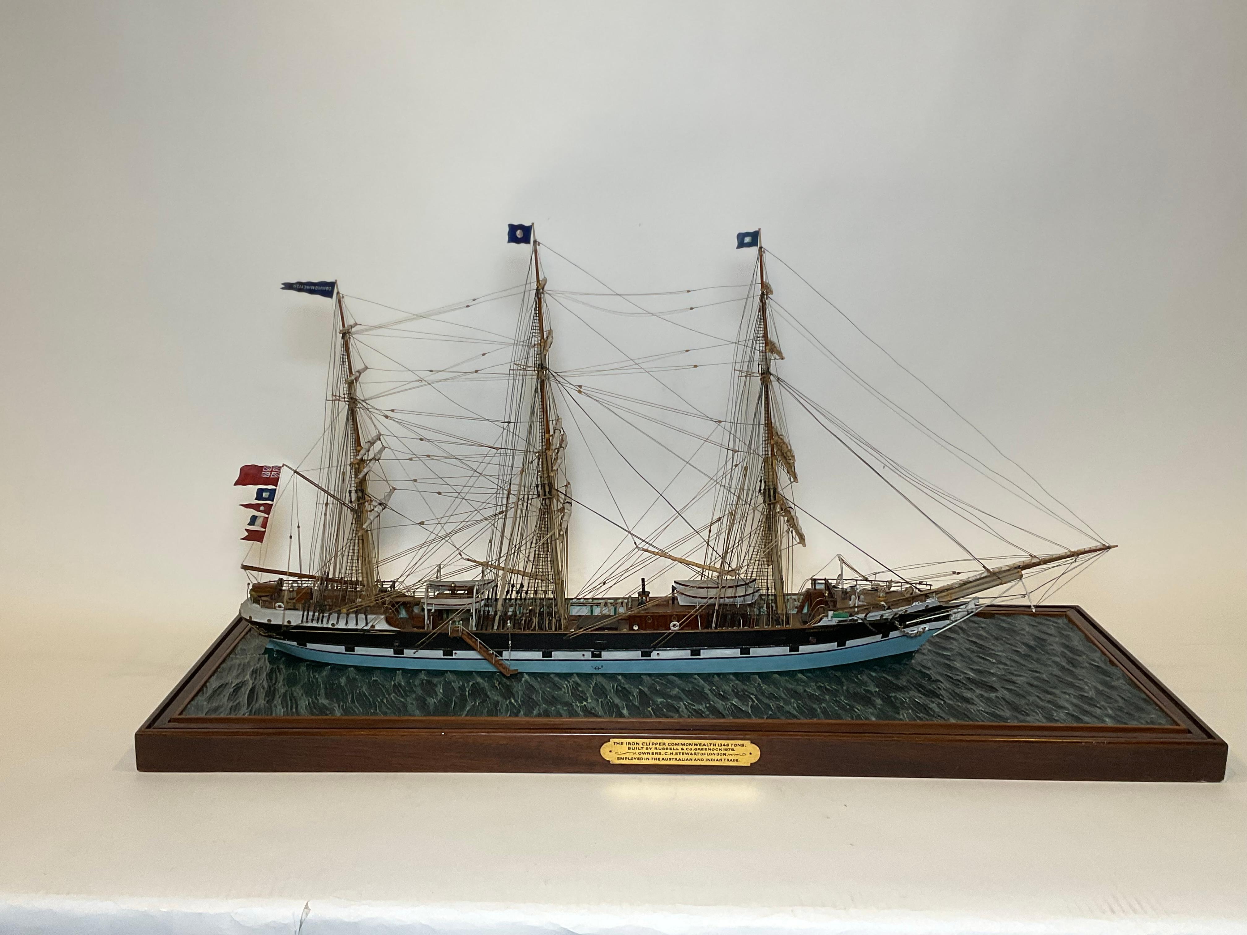 North American Finest Quality Model of the Iron Clipper Commonwealth For Sale
