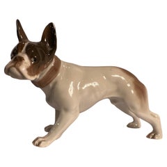 Antique Finest Quality Rosenthal Germany French Bulldog Porcelain Dog Figurine
