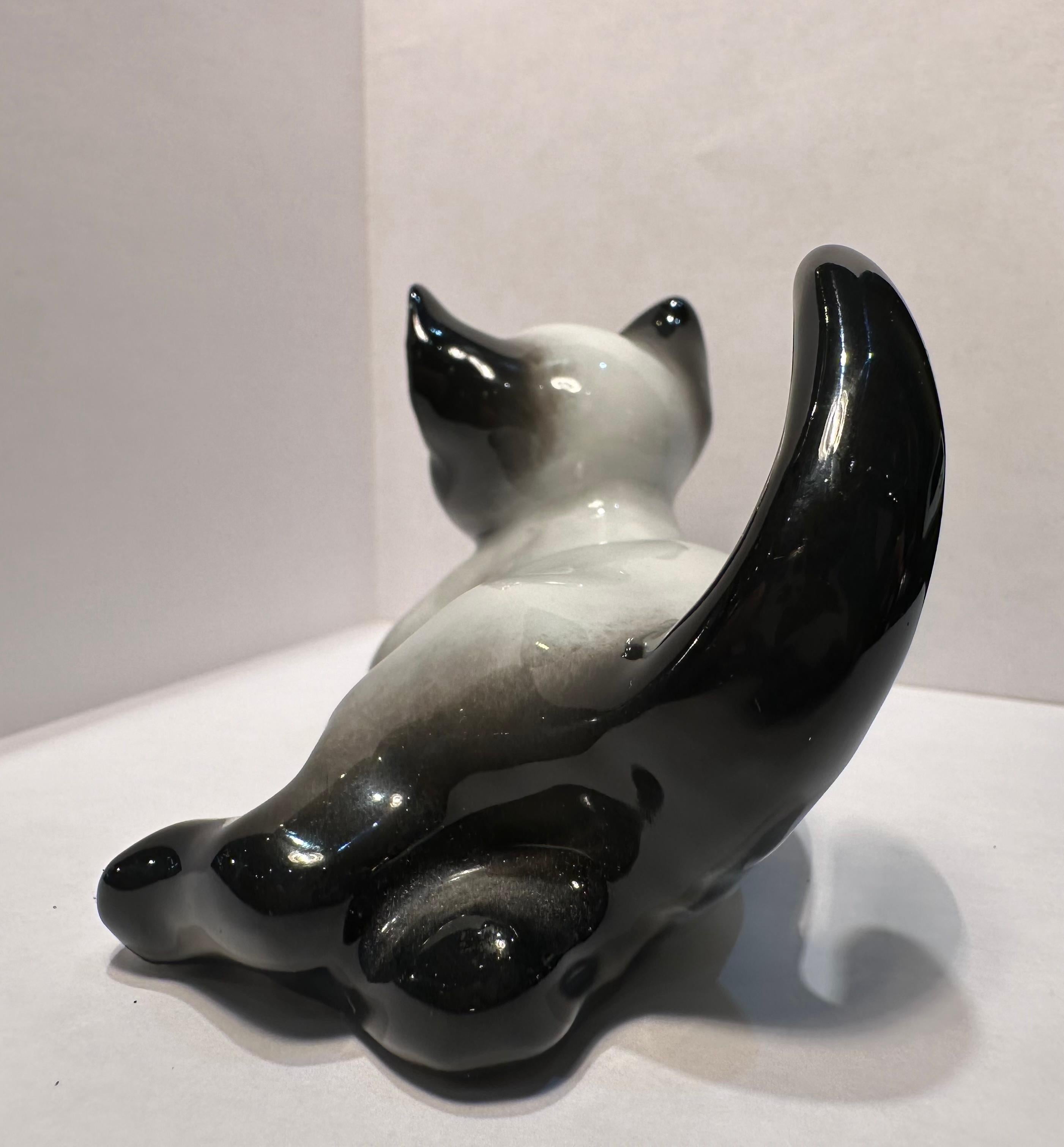 Figurine en porcelaine de qualité supérieure Rosenthal Germany Siamese Kitten Cat Porcelain en vente 4