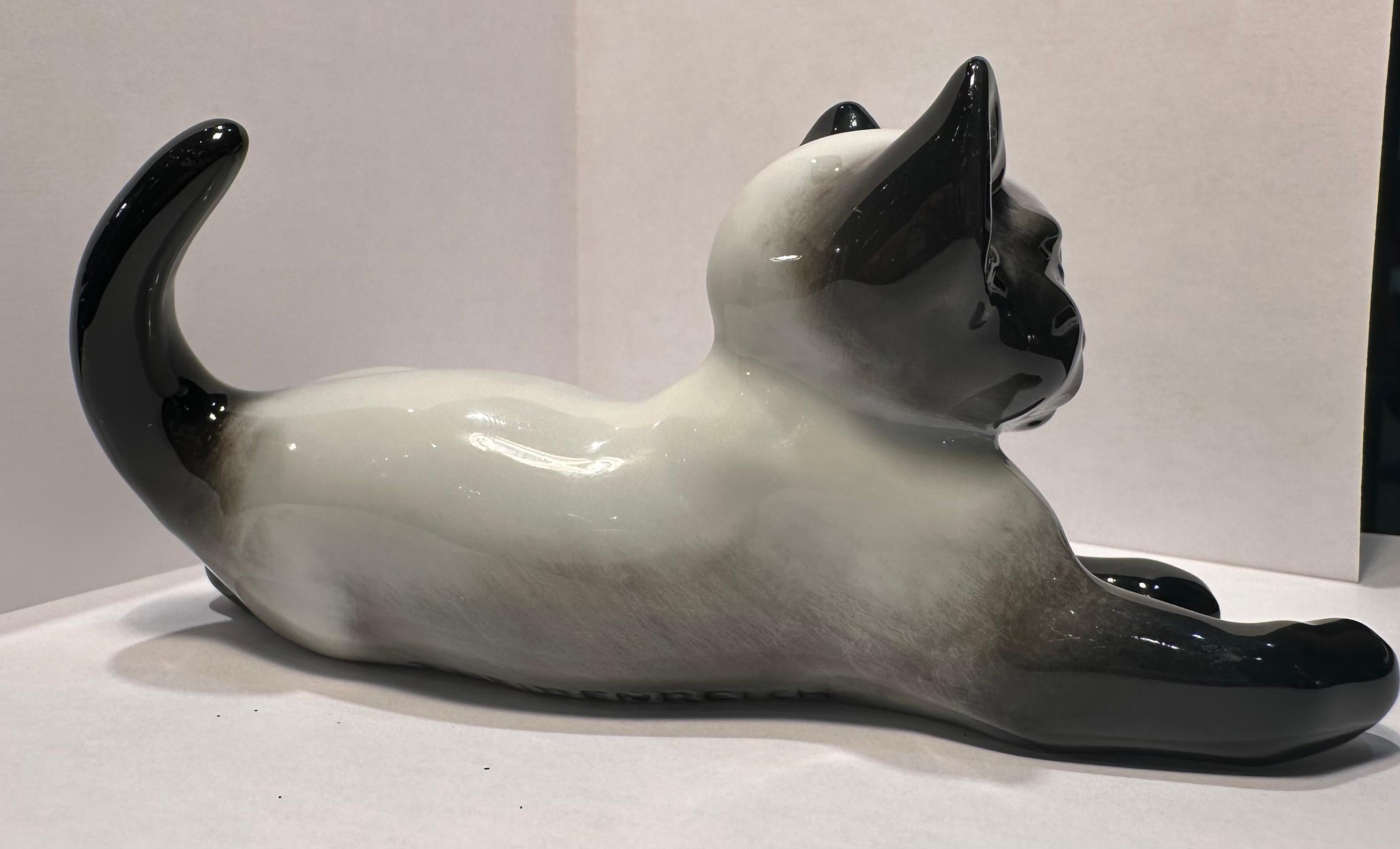 Figurine en porcelaine de qualité supérieure Rosenthal Germany Siamese Kitten Cat Porcelain en vente 5