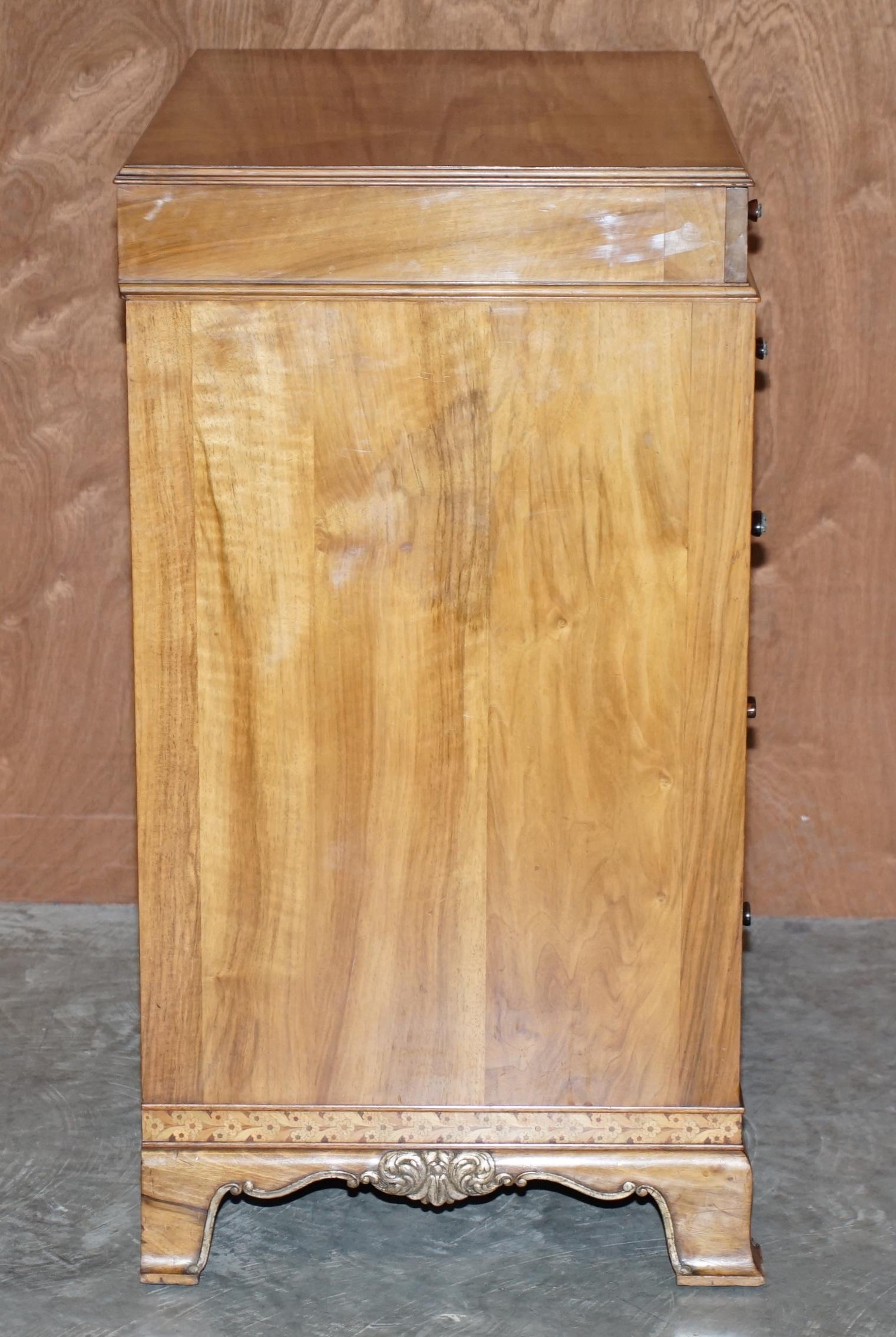 Finest Quality Waring & Gillow Burr Walnut Chest of Drawers Part of a Suite 7