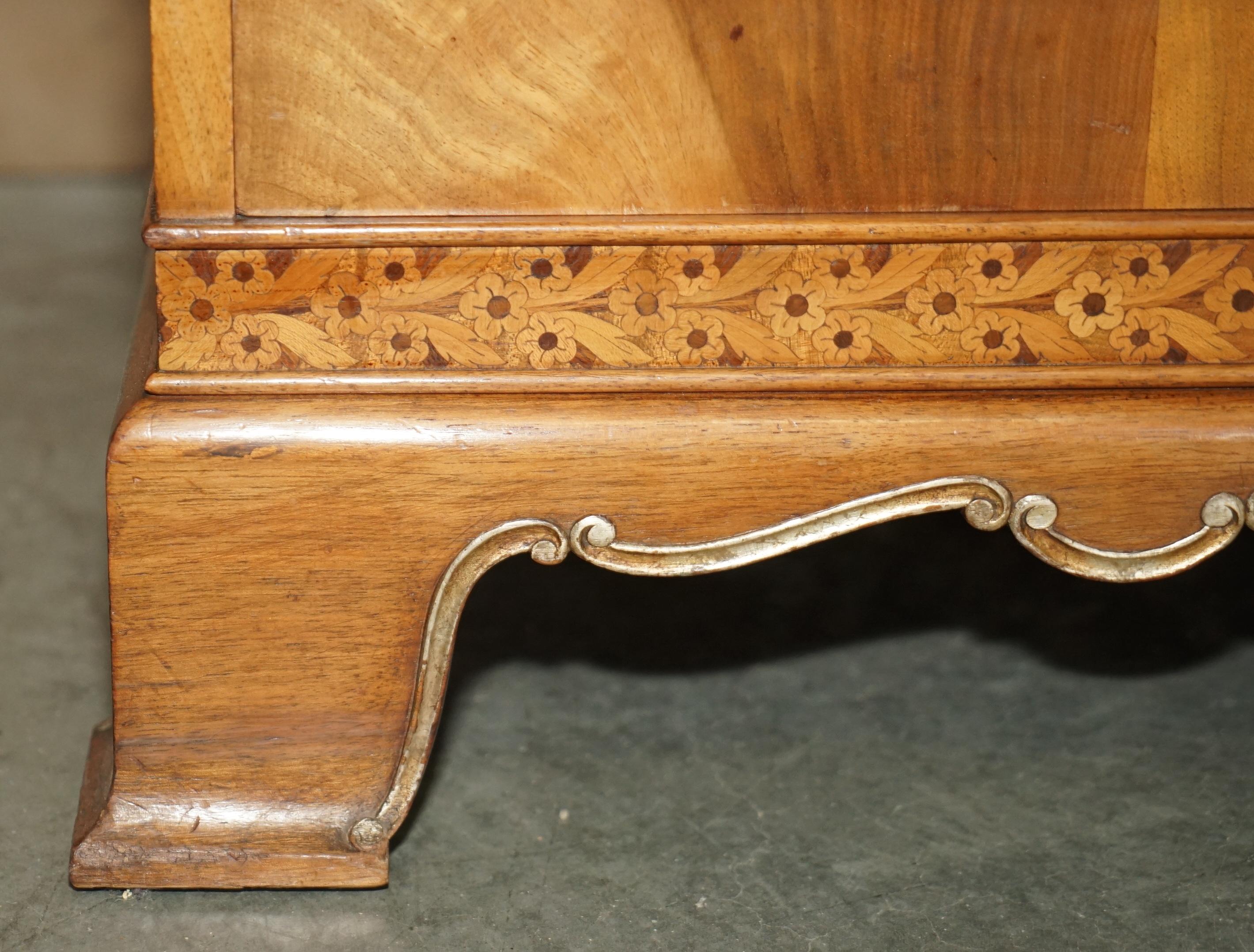 Finest Quality Waring & Gillow Burr Walnut Chest of Drawers Part of a Suite For Sale 1