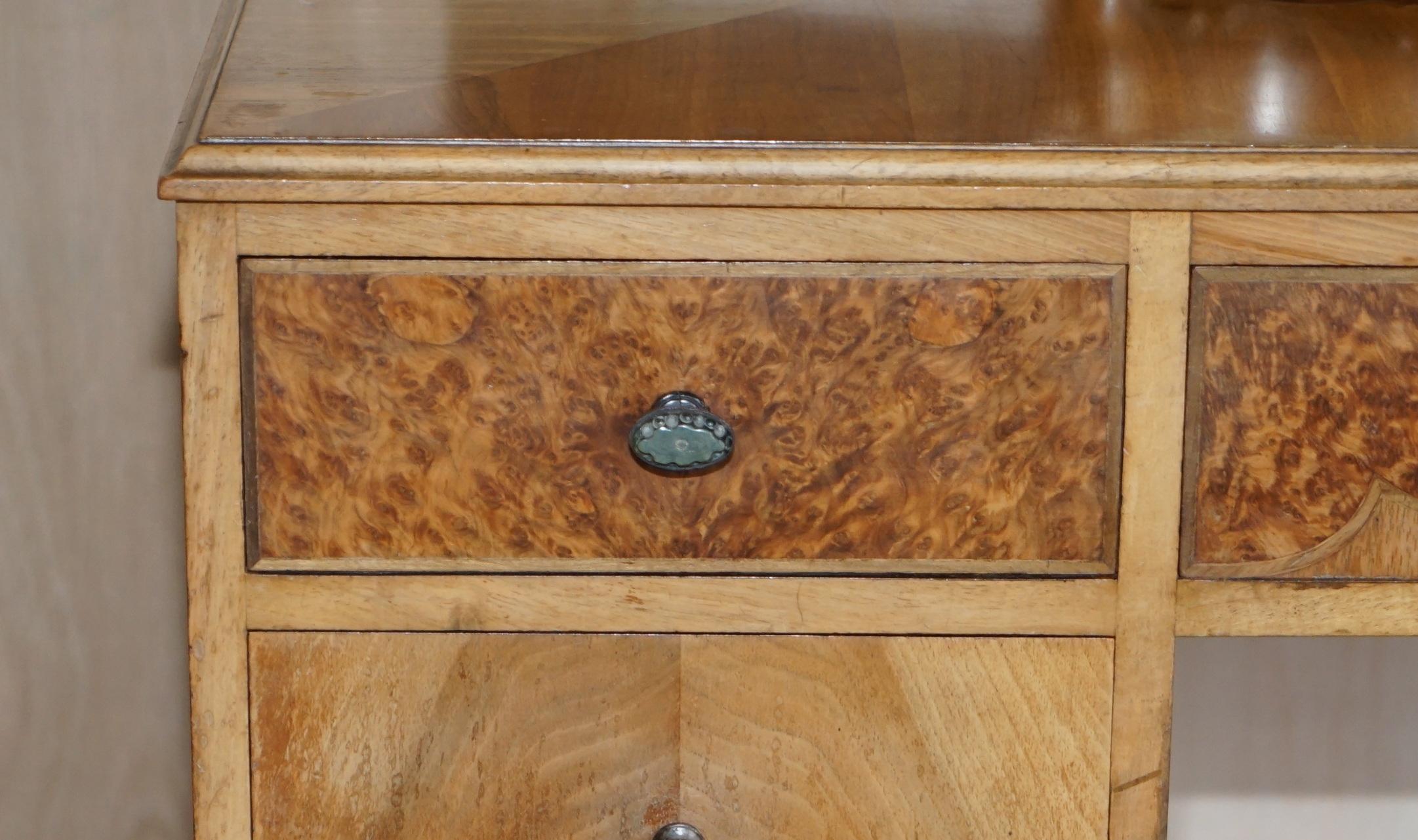 20th Century Finest Quality Waring & Gillow Burr Walnut Dressing Table Mirror Part of a Suite