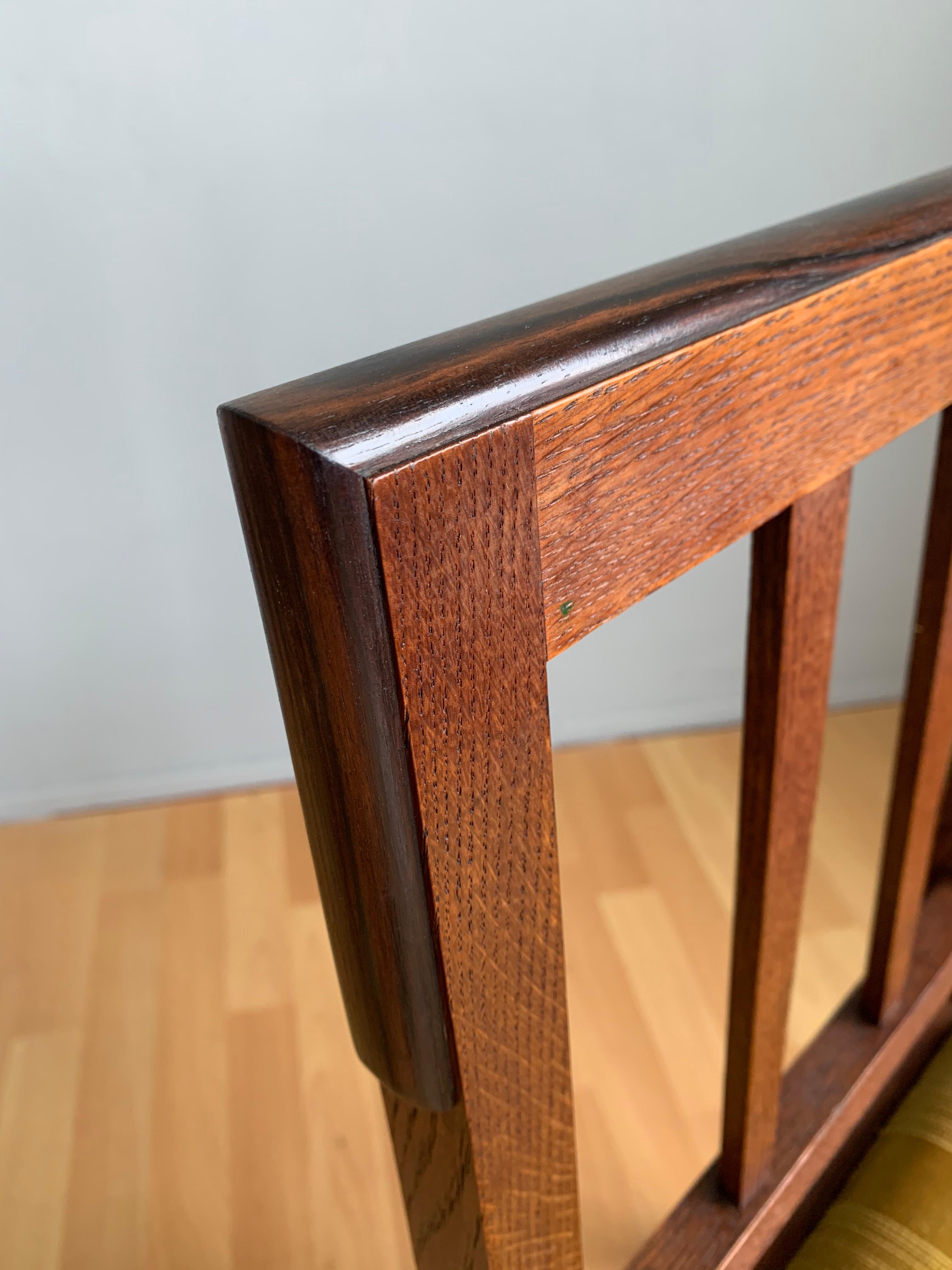 Finest Quality Workmanship Oak Arts & Crafts Ladies Desk or Bedroom Chair, 1920 11