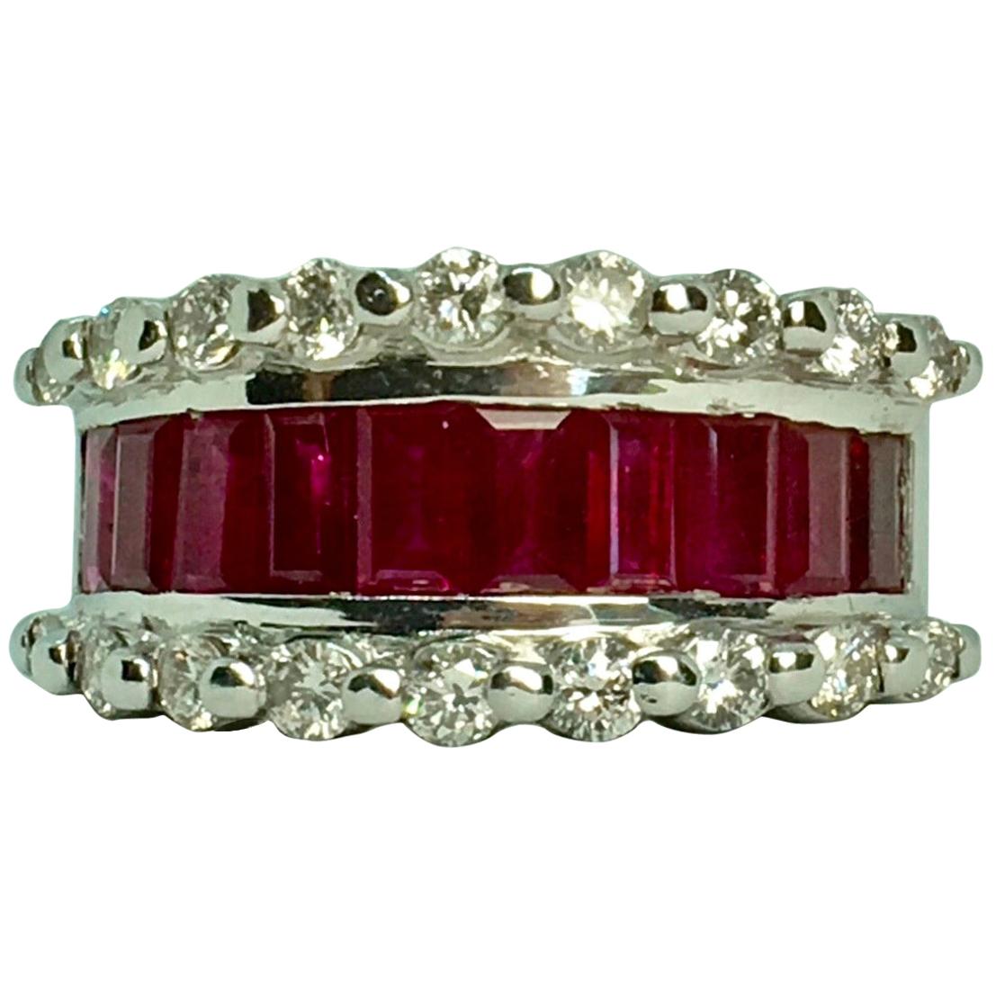 Finest Ruby and Diamond Band Ring