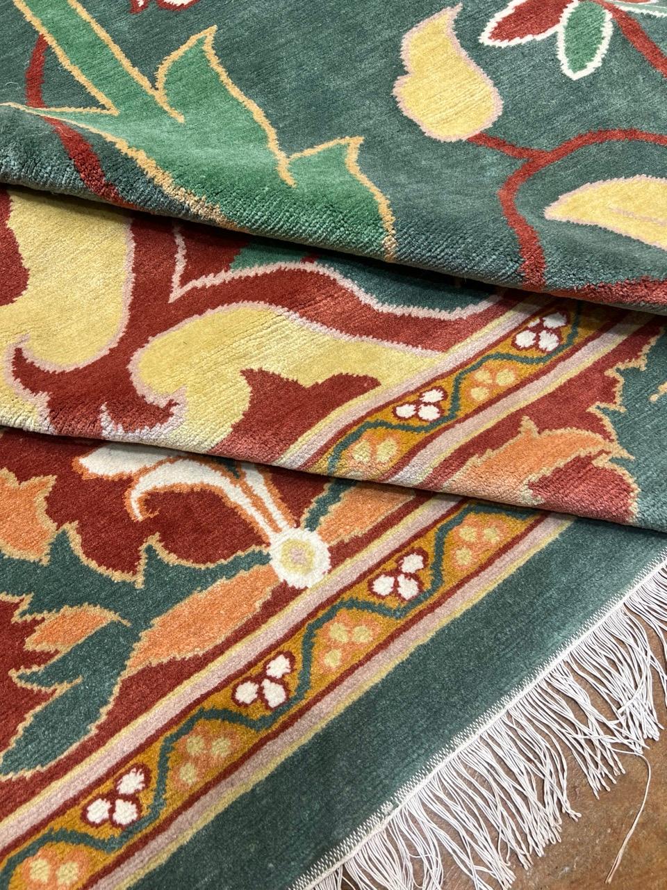 Tessuto a mano Tappeto tibetano di altissima qualità con disegno William Morris in vendita