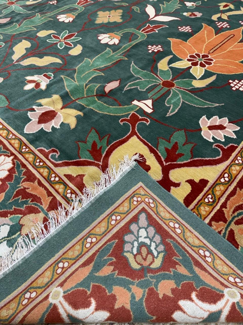 Lana Tappeto tibetano di altissima qualità con disegno William Morris in vendita