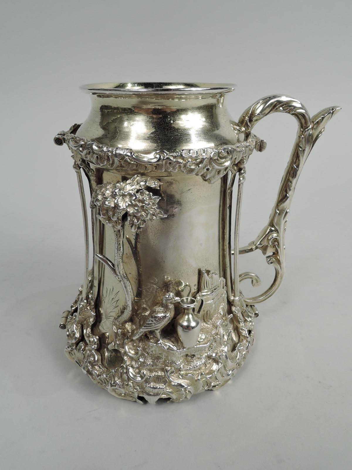 English Finest Victorian Silver Gilt Christening Mug with Aesop’s Fables