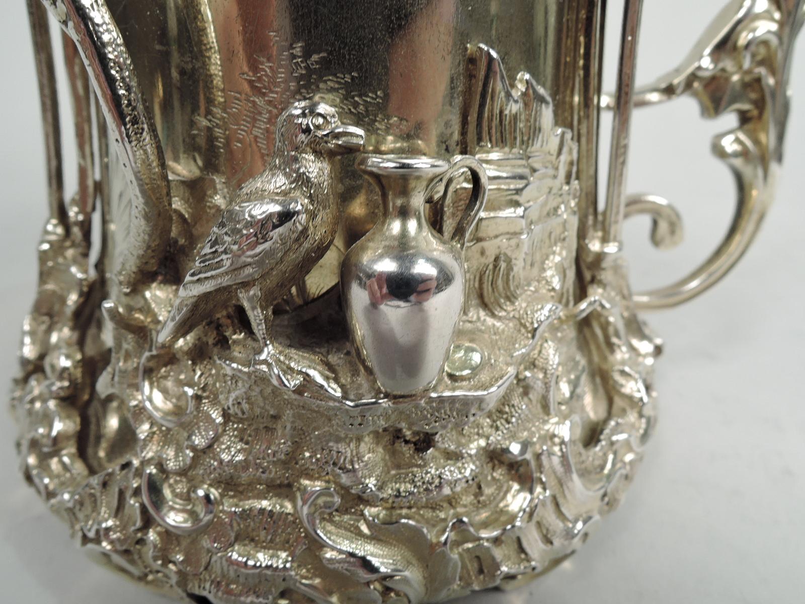 Finest Victorian Silver Gilt Christening Mug with Aesop’s Fables 3