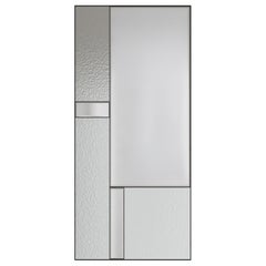 Finestra Deco XL Contemporary Mirror with Black Metal Frame by Deknudt Mirrors