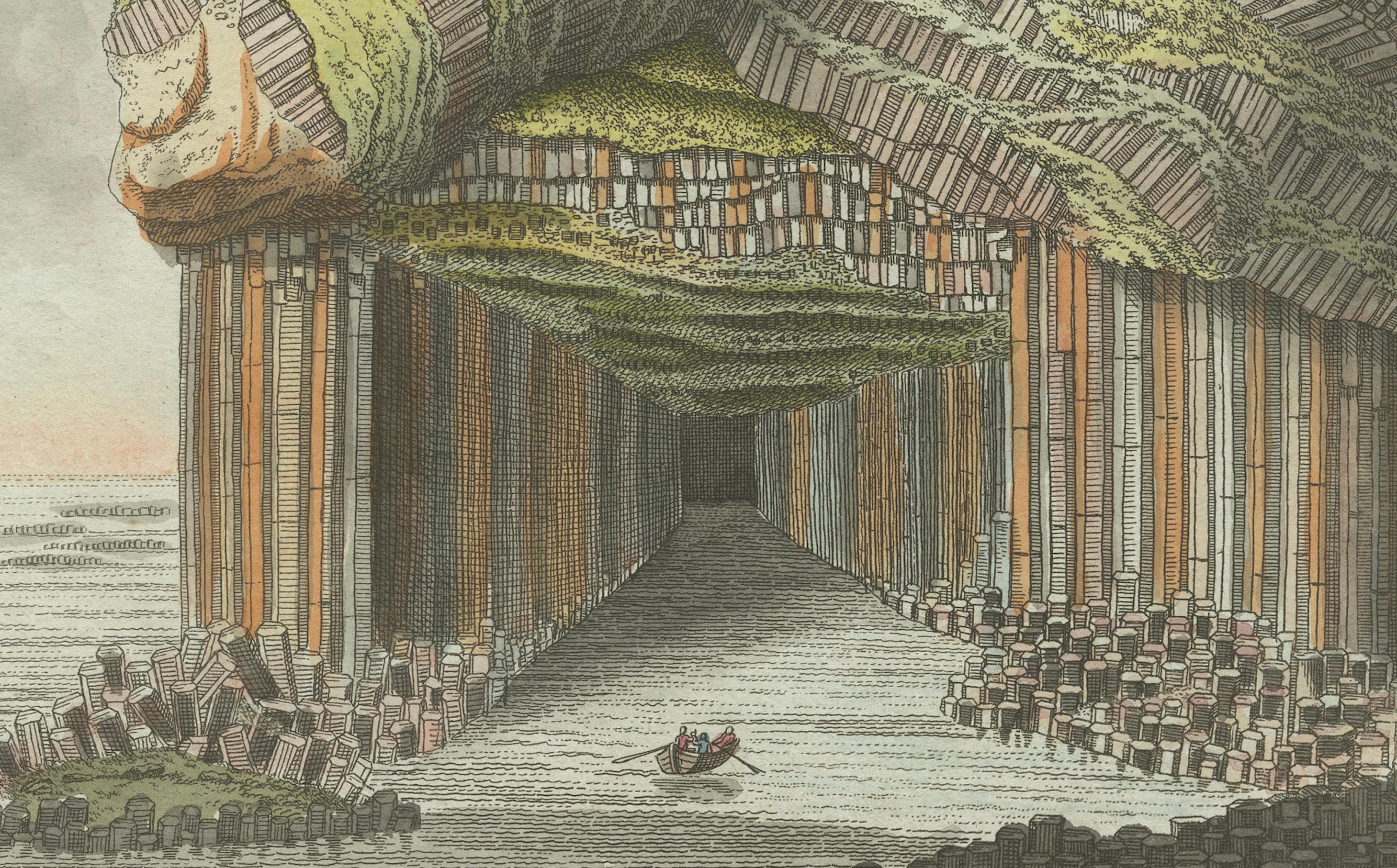 Late 18th Century Fingal's Cave: Nature's Cathedral on the Isle of Staffa in Scotland, 1790 For Sale