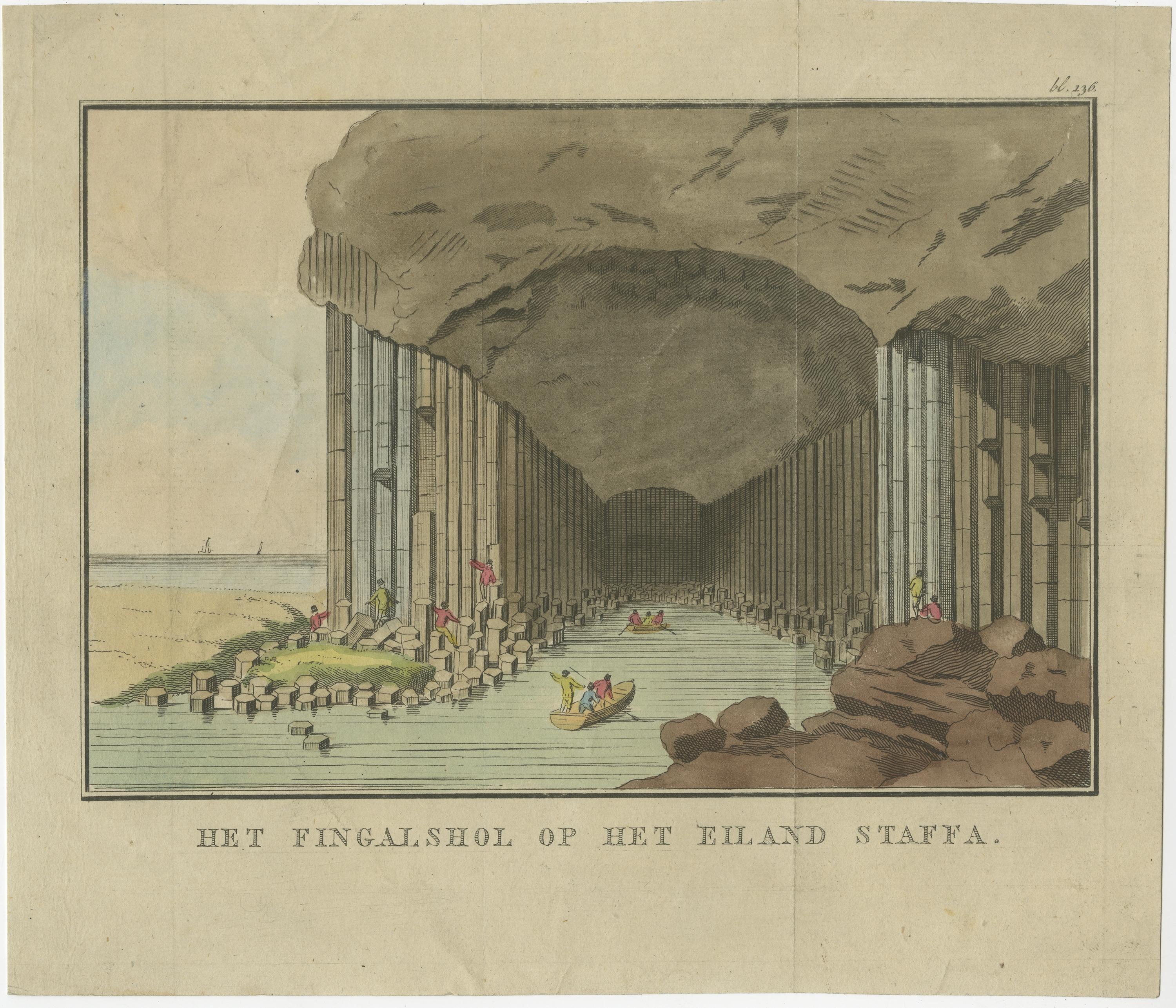 Fingal's Cave, on the Island of Staffa, in the Inner Hebrides of Scotland, 1805 In Fair Condition For Sale In Langweer, NL