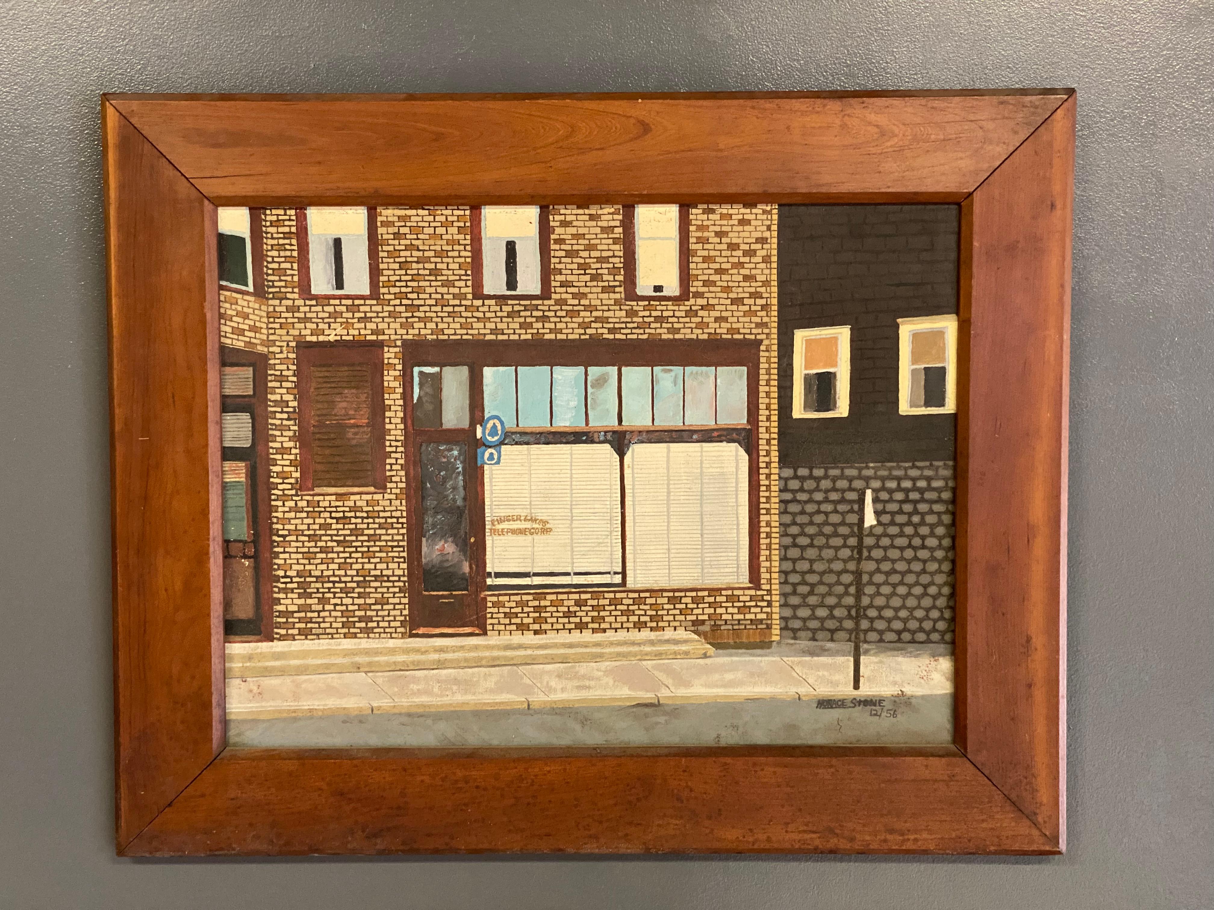 Pintura de la fachada del edificio de la Finger Lakes Telephone Corporation, Marcellus Nueva York en venta 6