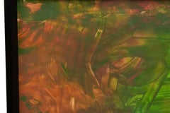 Finger Painting in Green and Red