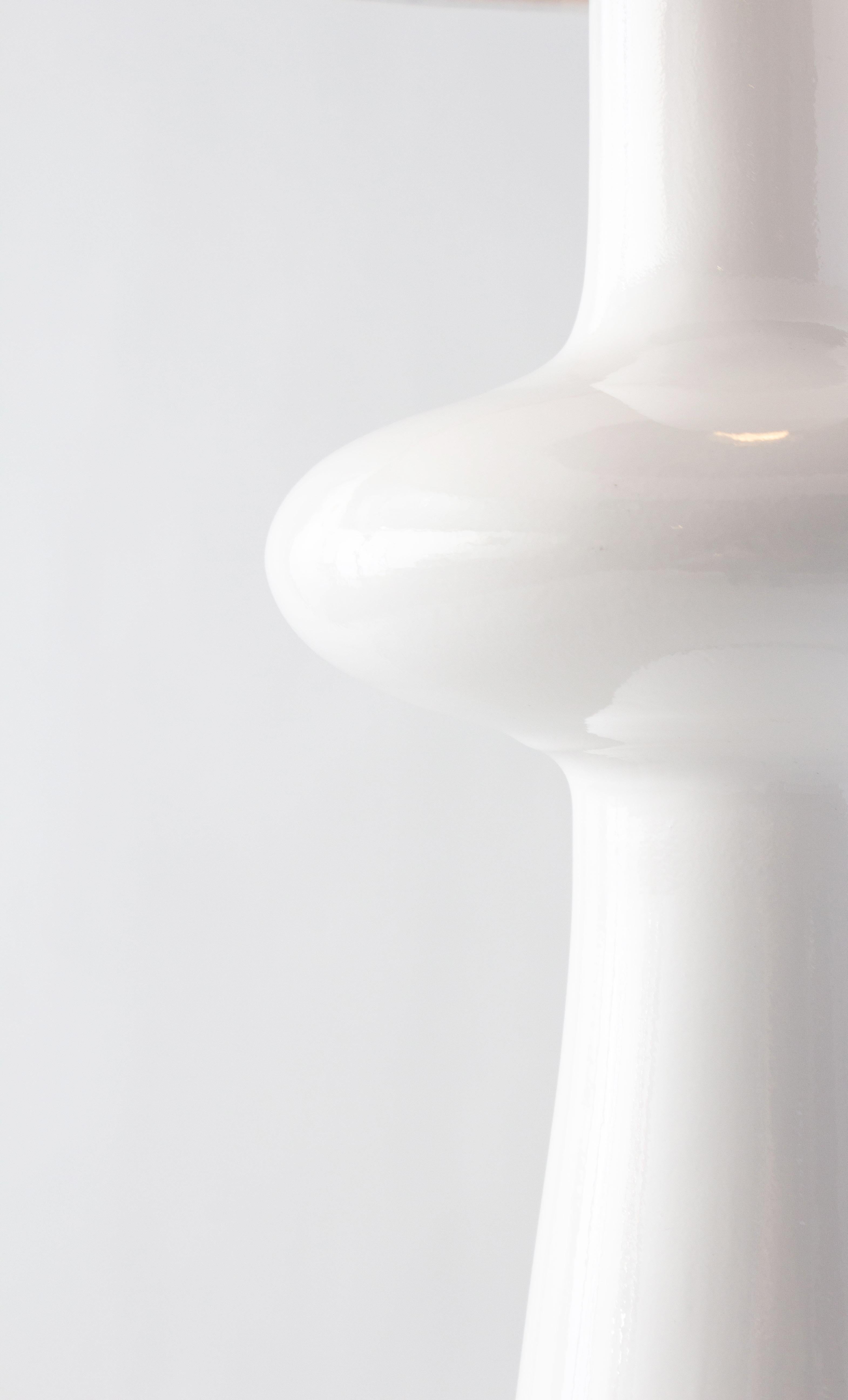 Modern RENG, Finial, Form Bone Glaze Ceramic Lamp