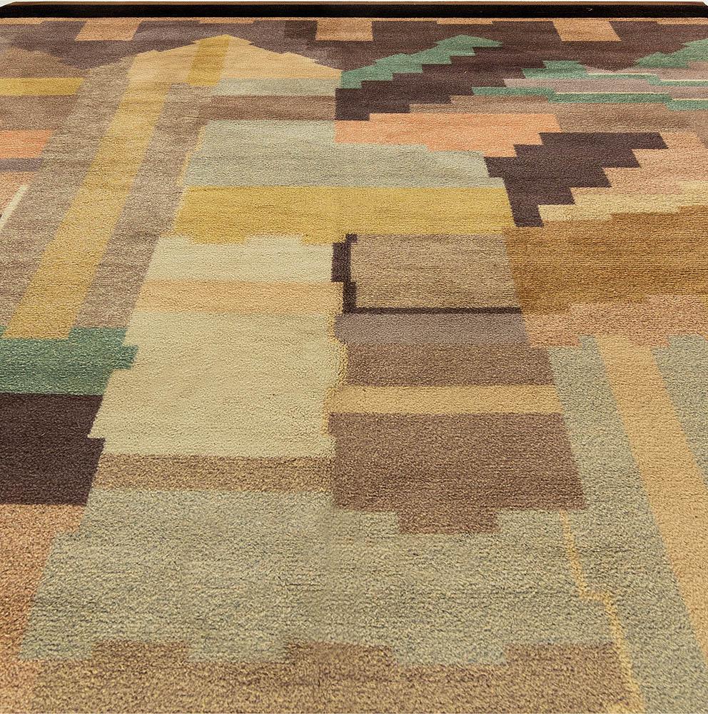 Finish Art Deco rug by Greta Skoaster woven at Kiikan Kutamo Workshop
Size: 8'0