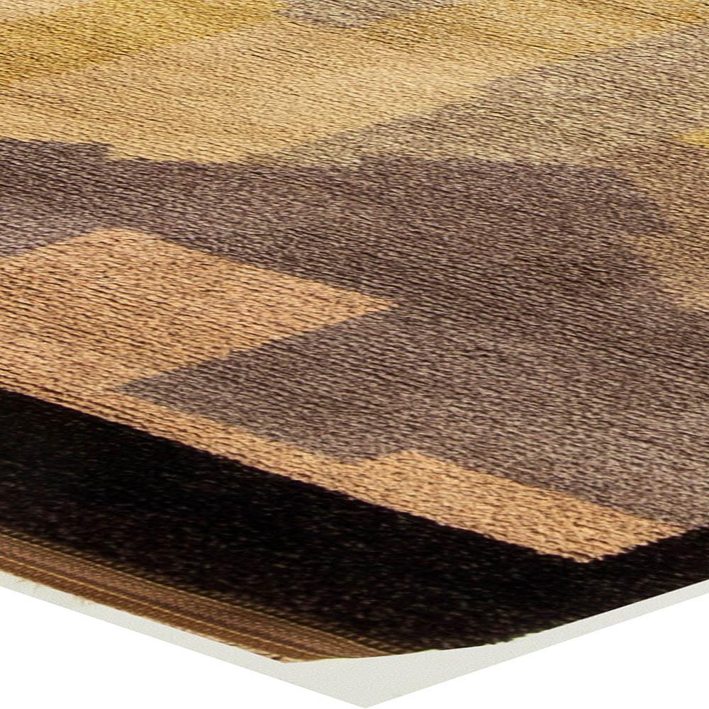 Art-Déco-Teppich von Greta Skoaster mit Oberflächenbearbeitung, gewebt in Kiikan Kutamo-Werkstatt (Handgeknüpft) im Angebot
