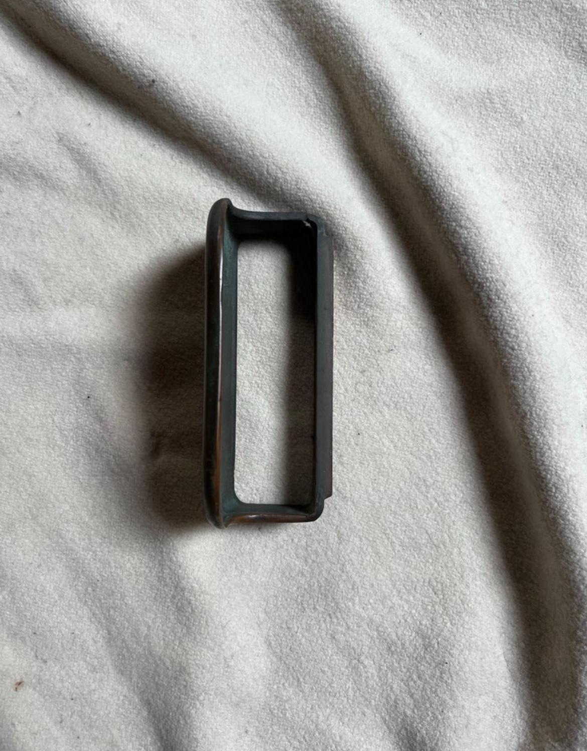 Mid-Century Modern Finish bronze door handles pair all original + patina midcentury heaven For Sale