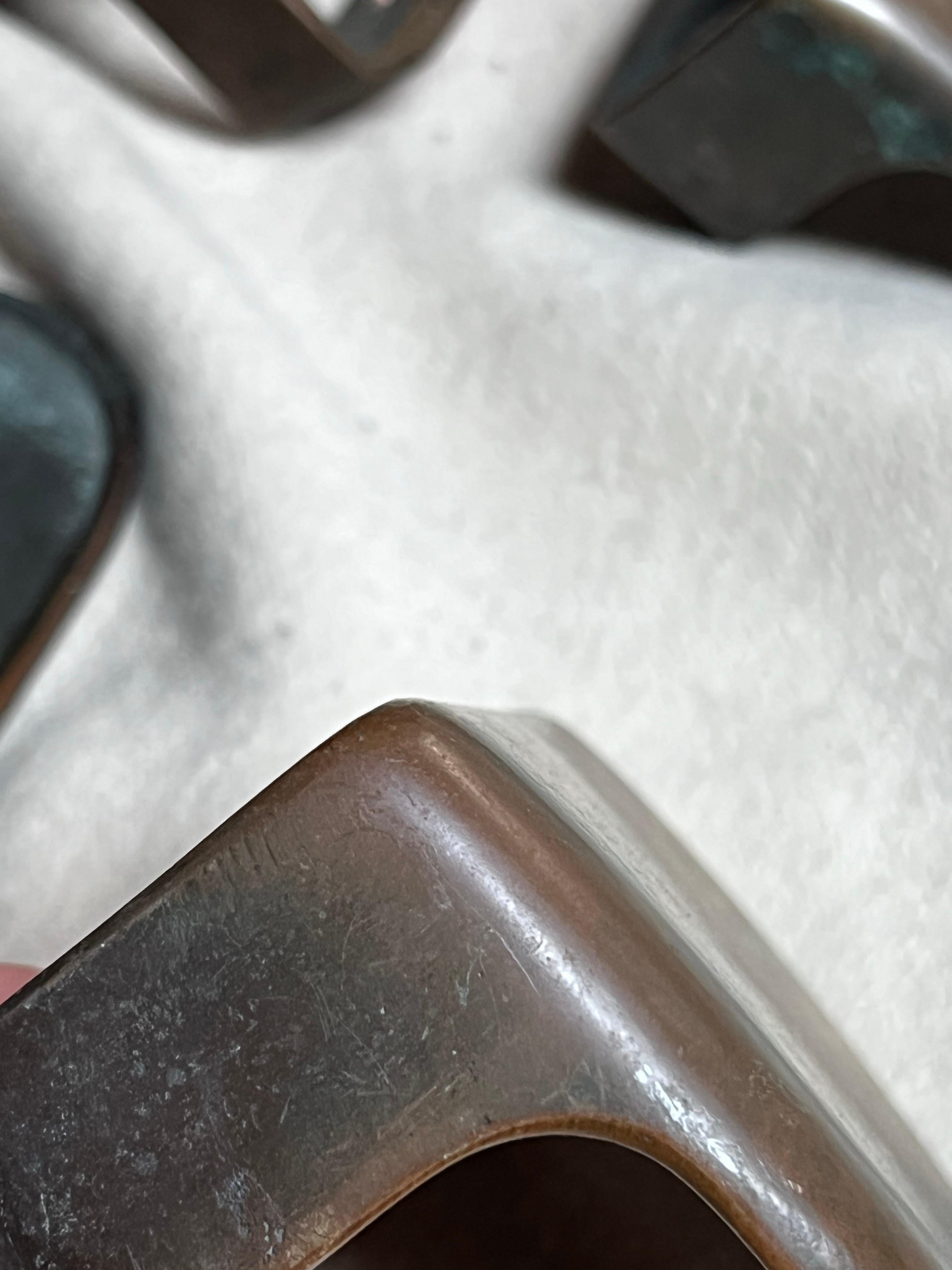 Finish Bronze Türgriffe Serie von 4 alle original + Patina Midcentury Himmel im Angebot 3