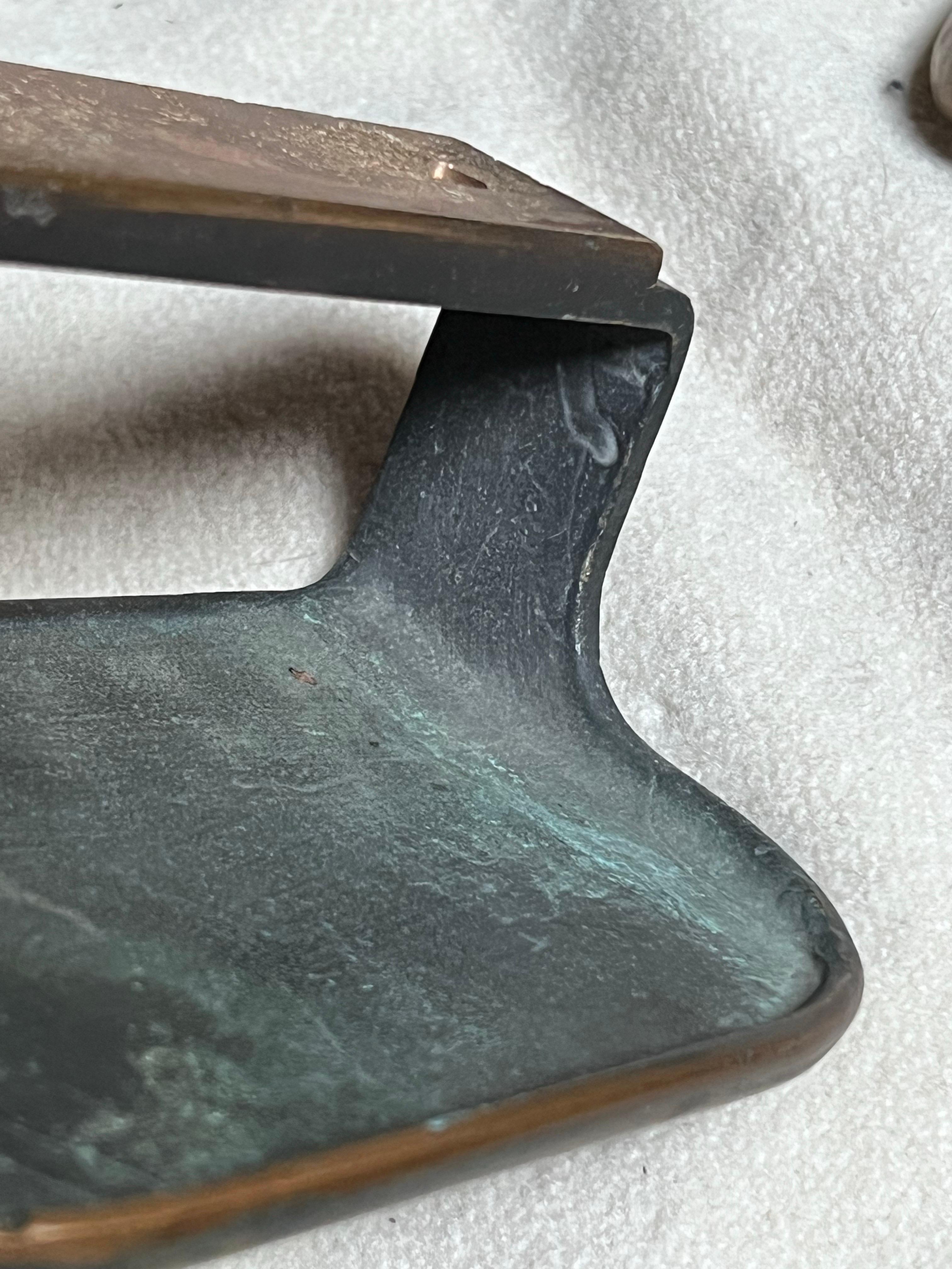 Finish Bronze Türgriffe Serie von 4 alle original + Patina Midcentury Himmel im Angebot 4