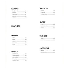 Finishes and Samples