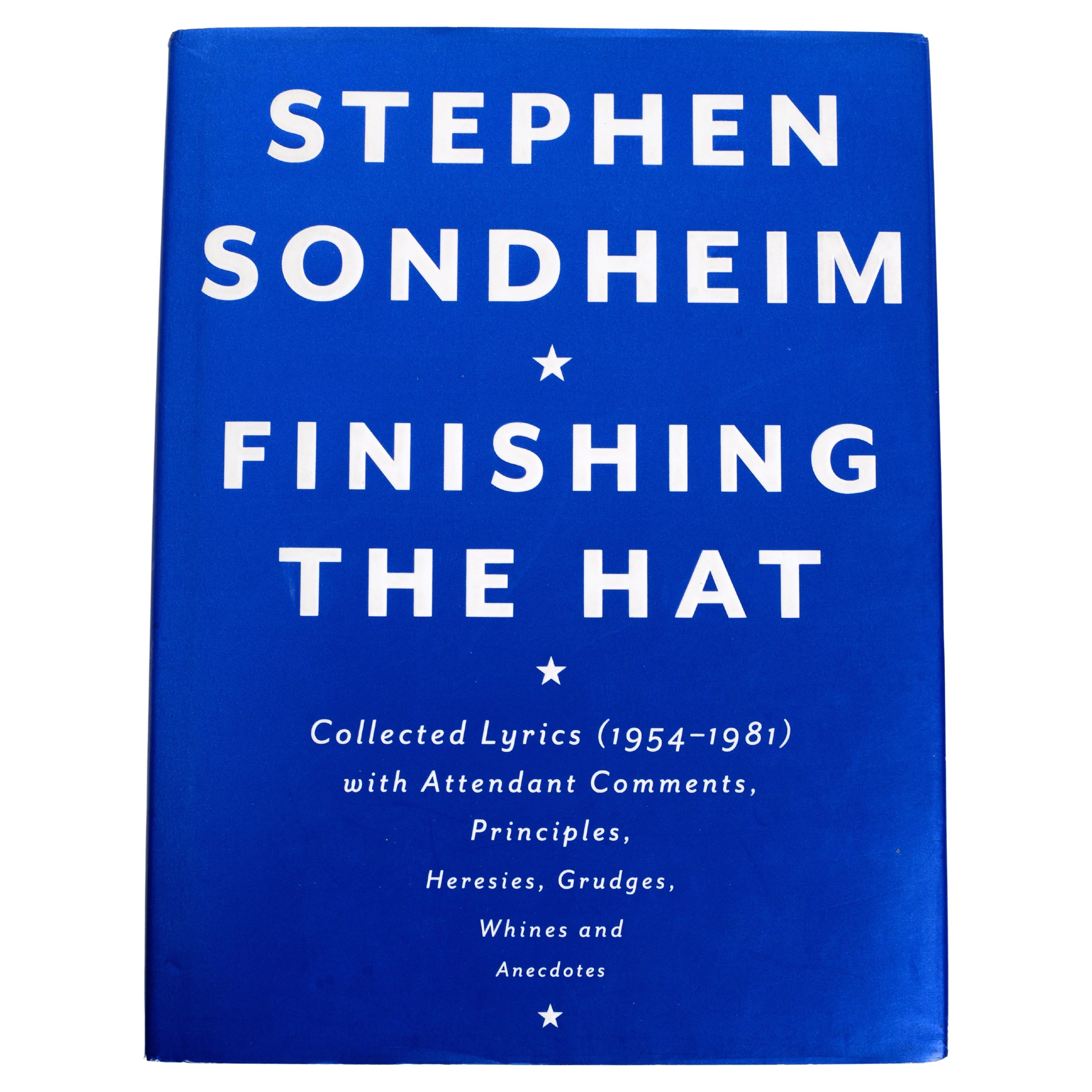 Finishing the Hat Collected Lyrics '1954-1981' Comments, by Stephen Sondheim For Sale