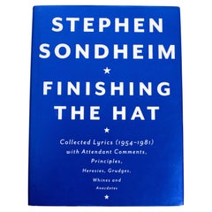Finishing the Hat Collected Lyrics '1954-1981' Comments, by Stephen Sondheim