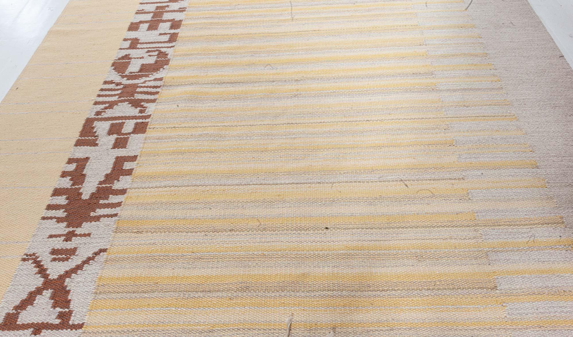 Finnland Flachgewebe-Teppich von Alestalon Mattokutomo (Handgewebt) im Angebot