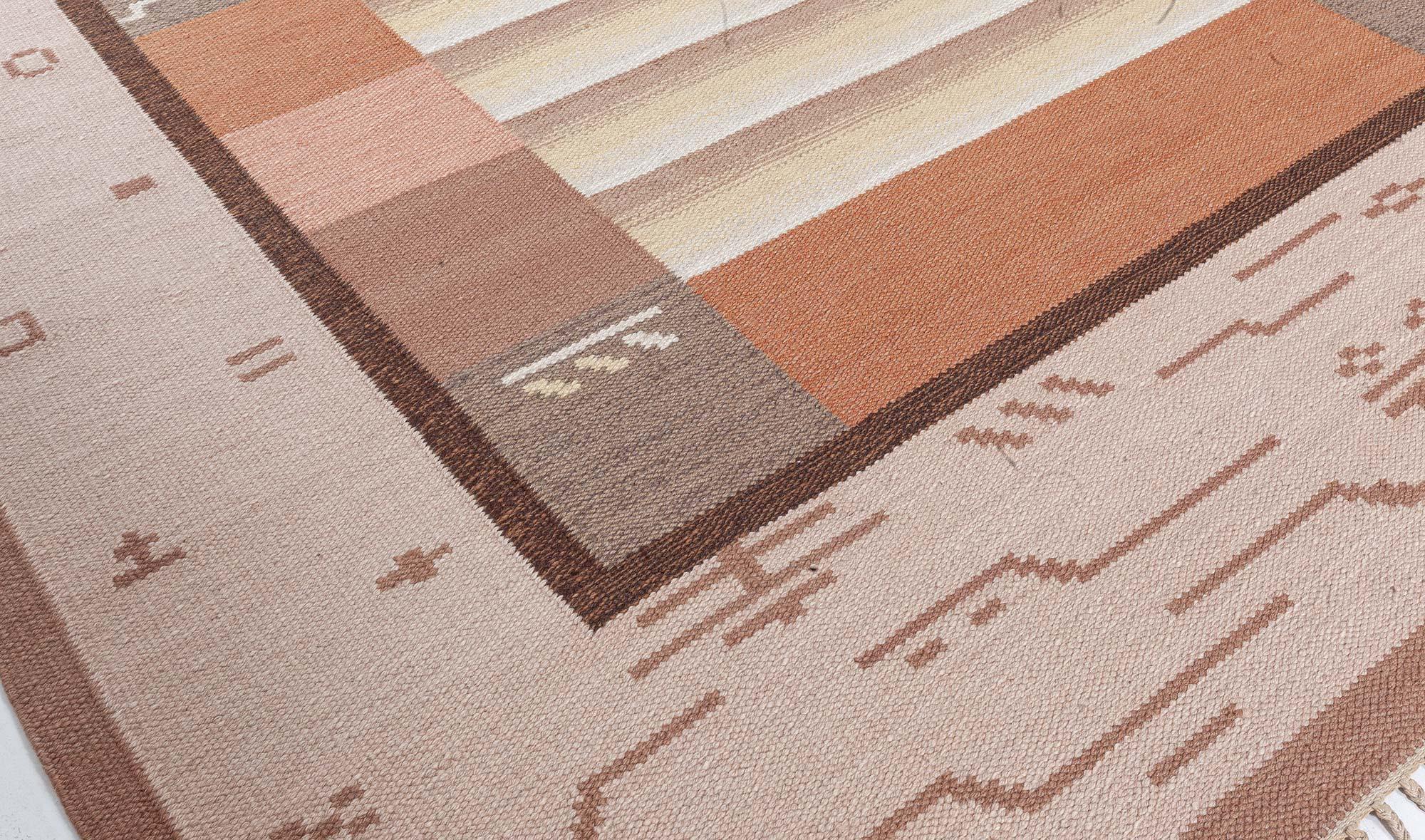 Flach gewebter Finnland-Teppich von Margareta Ahlstedt Willandt (Handgewebt) im Angebot