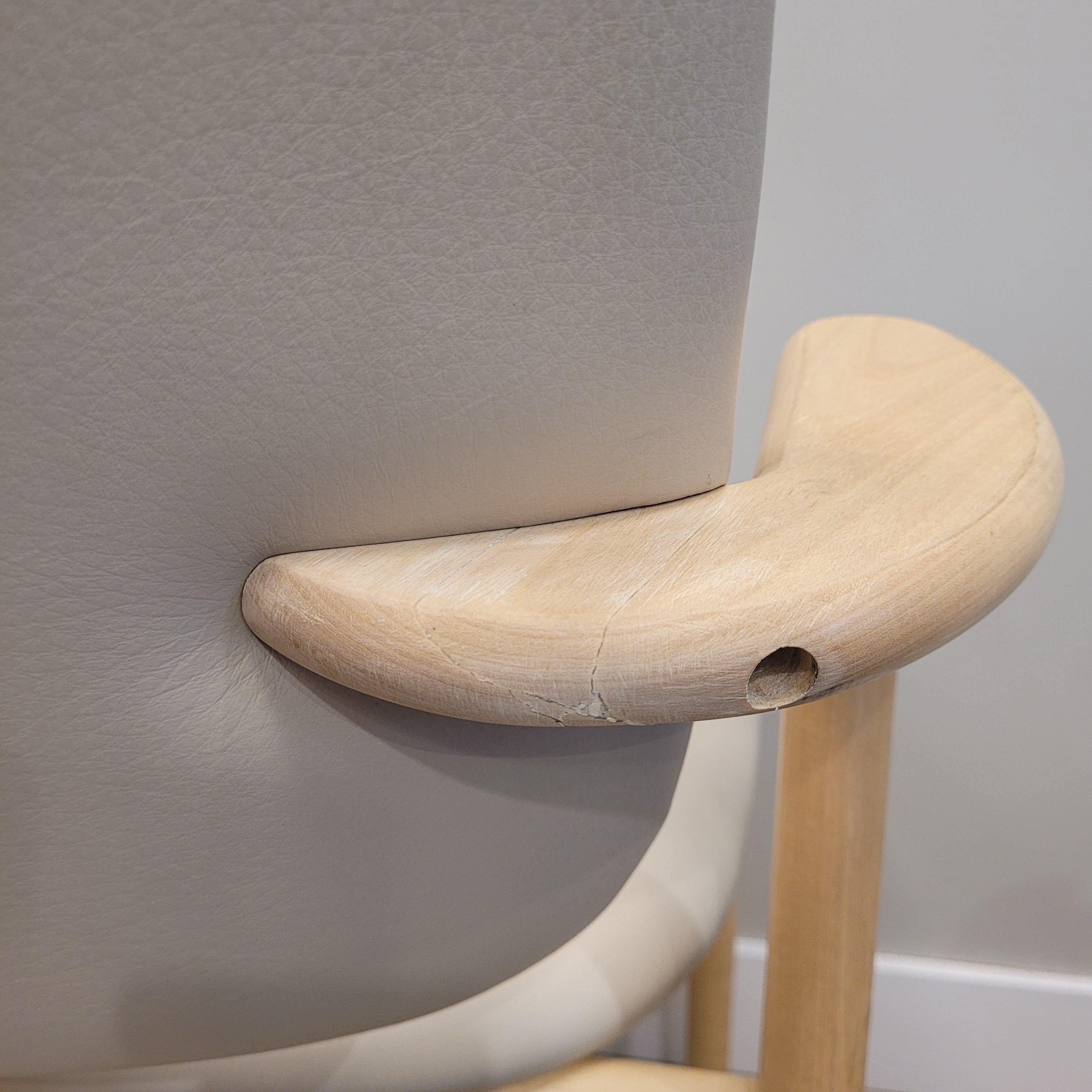 Finland grey leather wood Domus Chair, Ilmari Tapiovaara, Artek 5