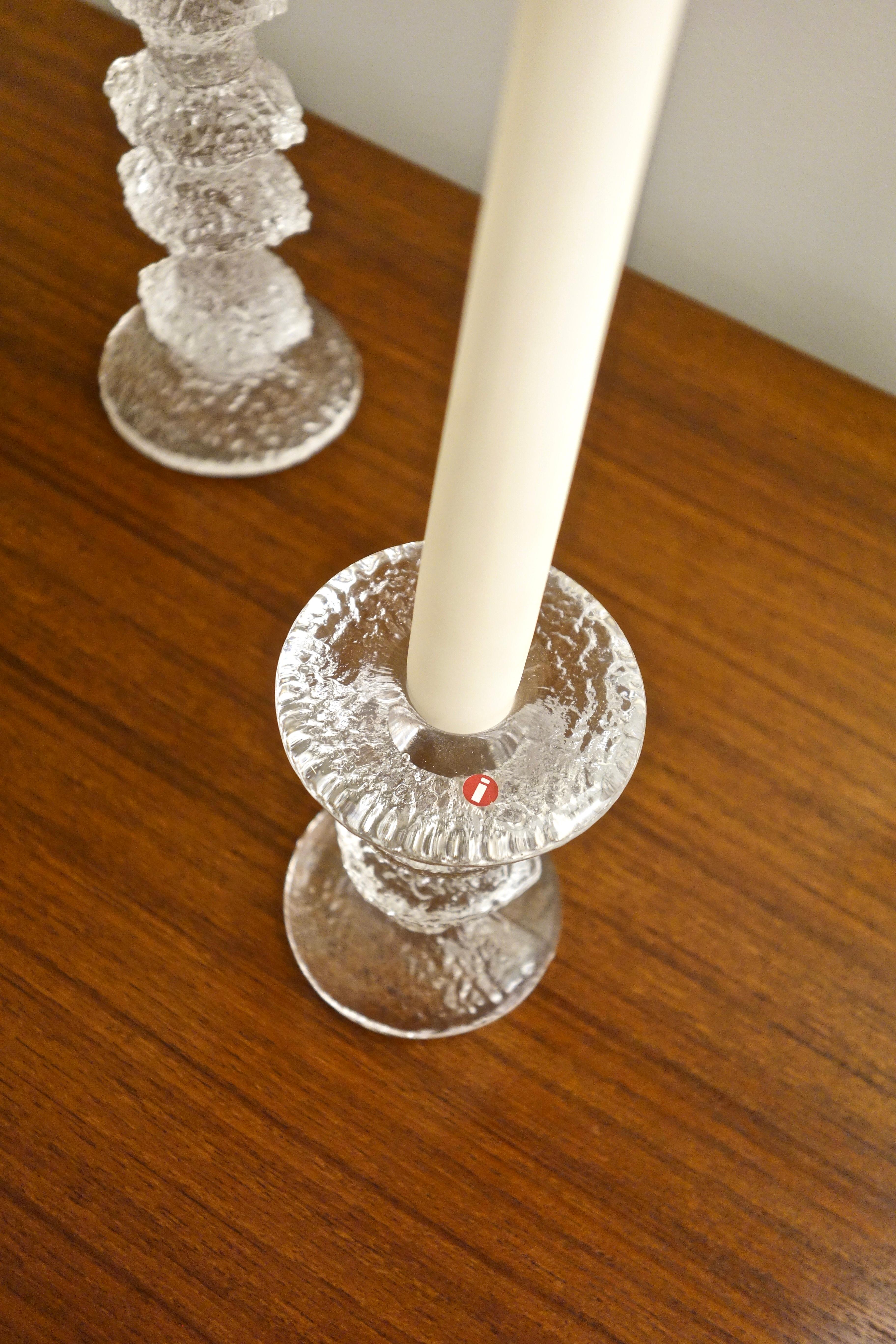 Finland Set Festivo Candlesticks Vintage by Timo Sarpaneva for Littala 1970s In Excellent Condition In VILLEURBANNE, FR